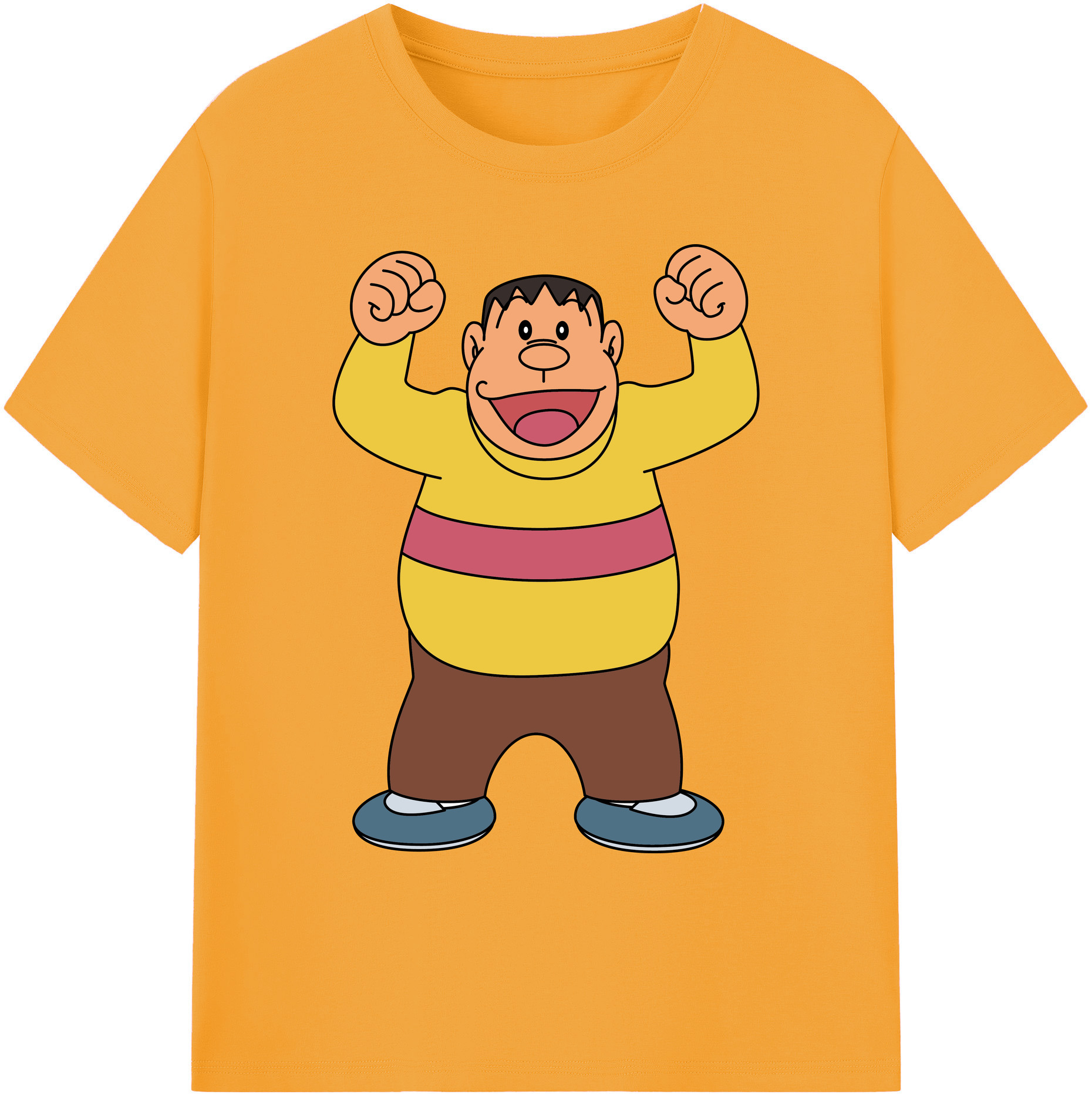（画像用） ドラえもん 剛田武 Doraemon Gouta Takeshi 綿100％ メンズ半袖Tシャツ｜肌触りやわらか＆通気性
