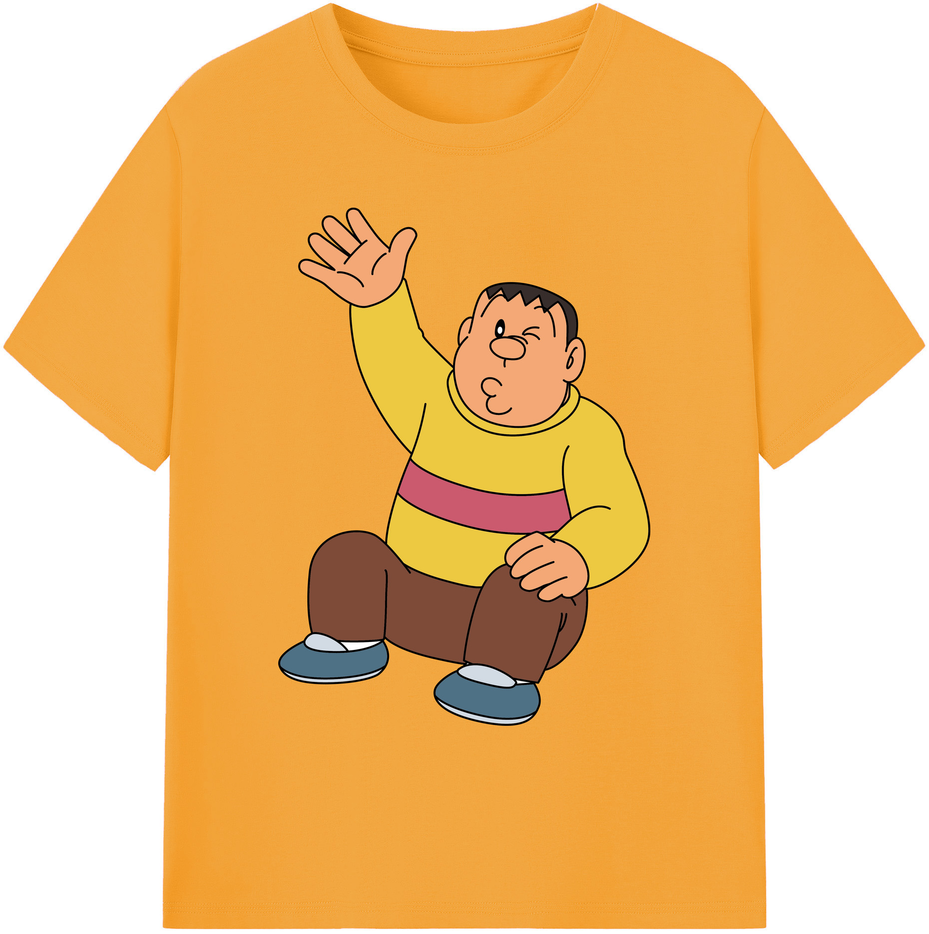 （画像用） ドラえもん 剛田武 Doraemon Gouta Takeshi 綿100％ メンズ半袖Tシャツ｜肌触りやわらか＆通気性