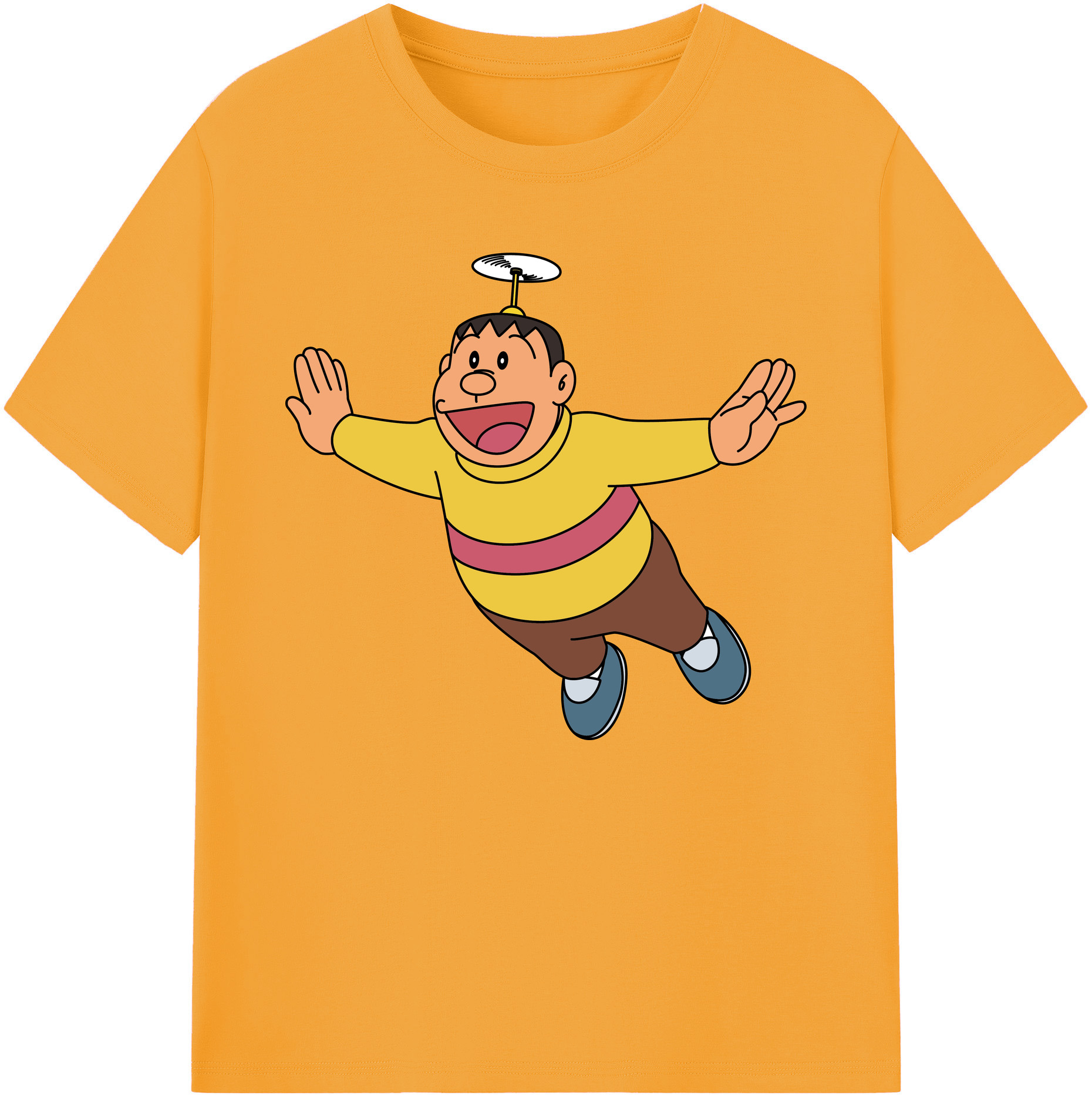 （画像用） ドラえもん 剛田武 Doraemon Gouta Takeshi 綿100％ メンズ半袖Tシャツ｜肌触りやわらか＆通気性