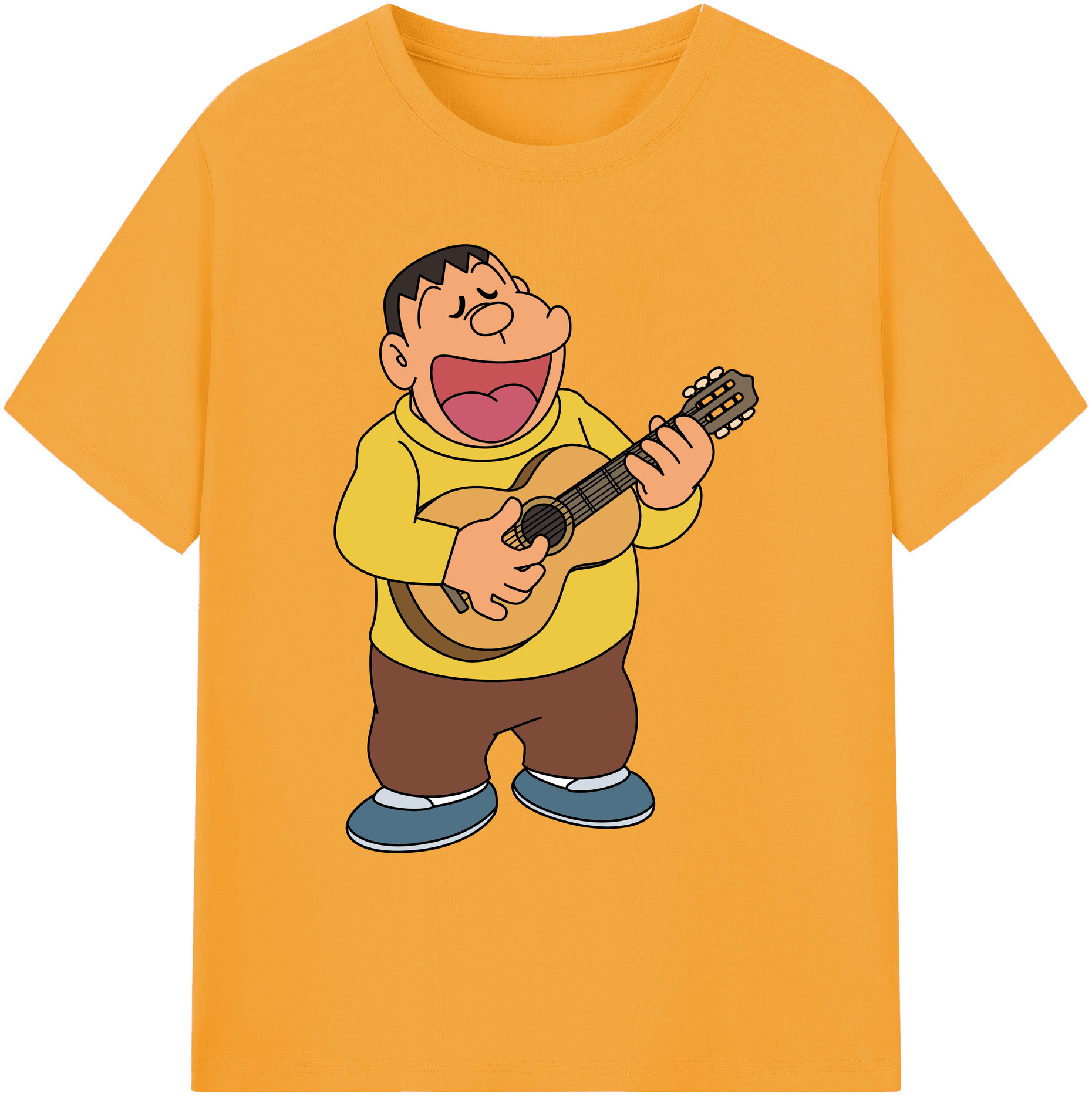 （画像用） ドラえもん 剛田武 Doraemon Gouta Takeshi 綿100％ メンズ半袖Tシャツ｜肌触りやわらか＆通気性