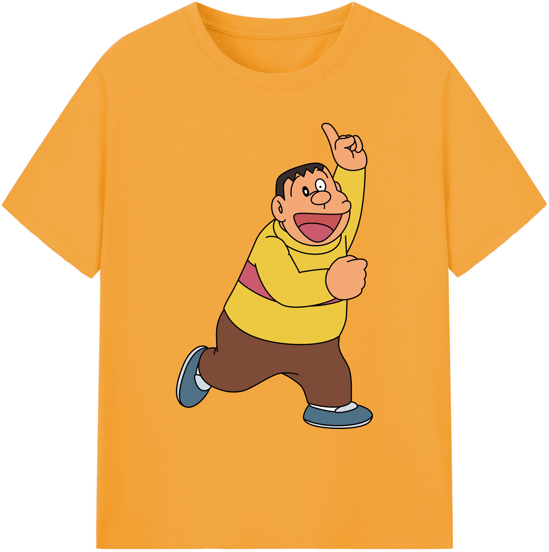 （画像用） ドラえもん 剛田武 Doraemon Gouta Takeshi 綿100％ メンズ半袖Tシャツ｜肌触りやわらか＆通気性