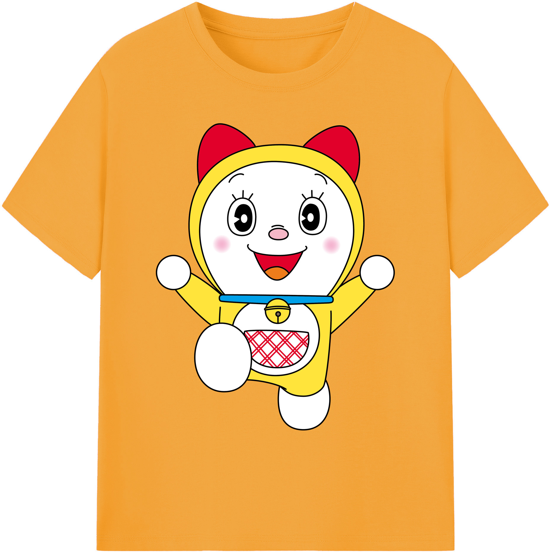 （画像用） ドラえもん ドラミ Doraemon Dorami 綿100％ メンズ半袖Tシャツ｜肌触りやわらか＆通気性