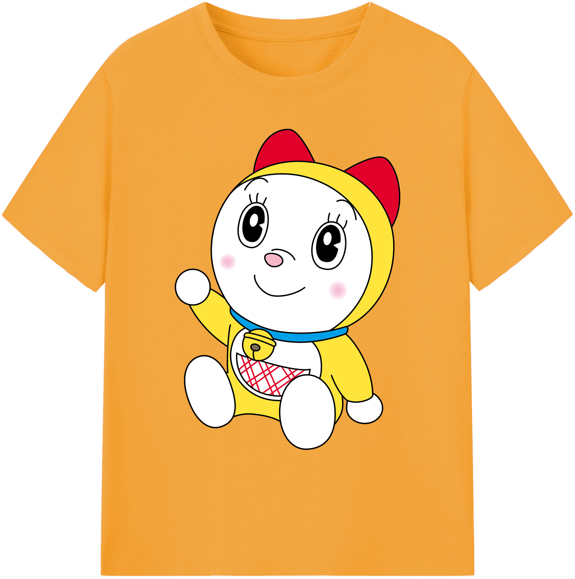 （画像用） ドラえもん ドラミ Doraemon Dorami 綿100％ メンズ半袖Tシャツ｜肌触りやわらか＆通気性