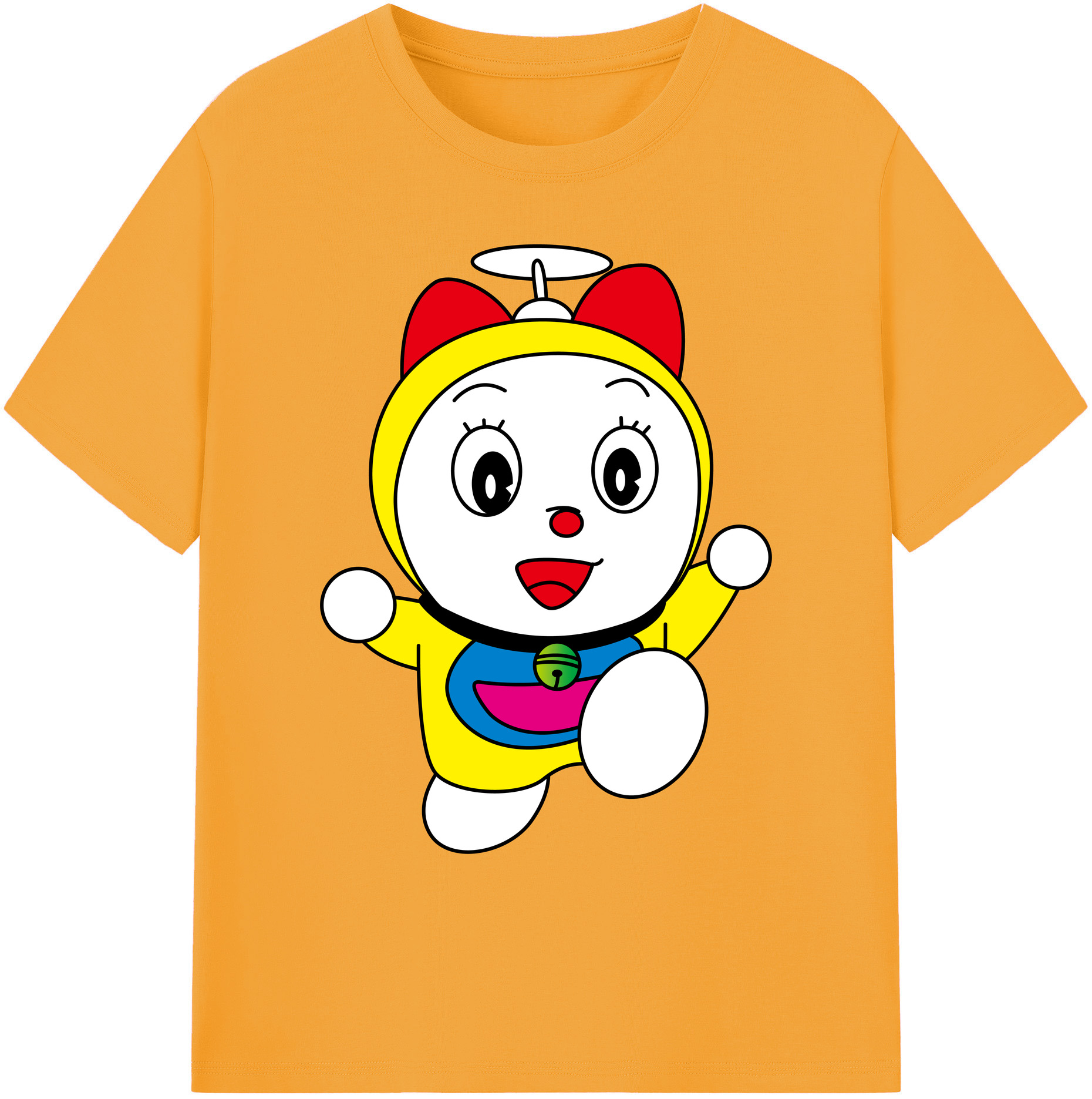 （画像用） ドラえもん ドラミ Doraemon Dorami 綿100％ メンズ半袖Tシャツ｜肌触りやわらか＆通気性