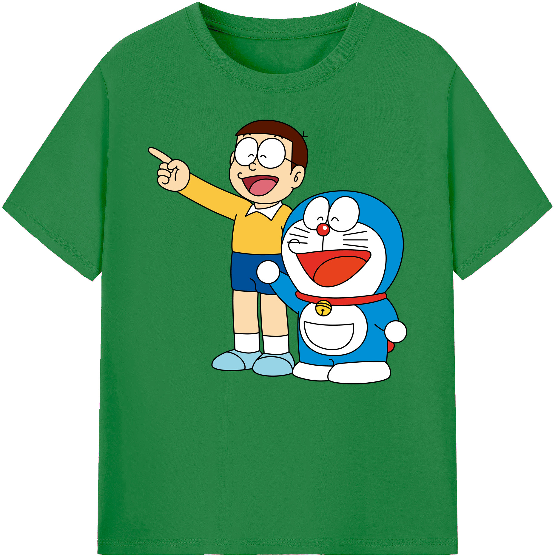 （画像用） ドラえもん 野比 のび太 Doraemon Nobita Nobi 綿100％ メンズ半袖Tシャツ｜肌触りやわらか＆通気性