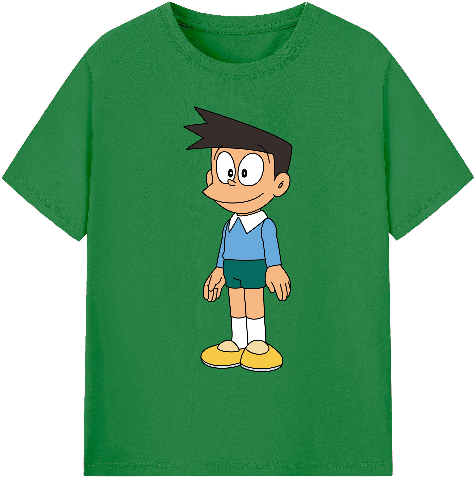 （画像用） ドラえもん 骨川 スネ夫 Doraemon Honekawa Suneo 綿100％ メンズ半袖Tシャツ｜肌触りやわらか＆通気性