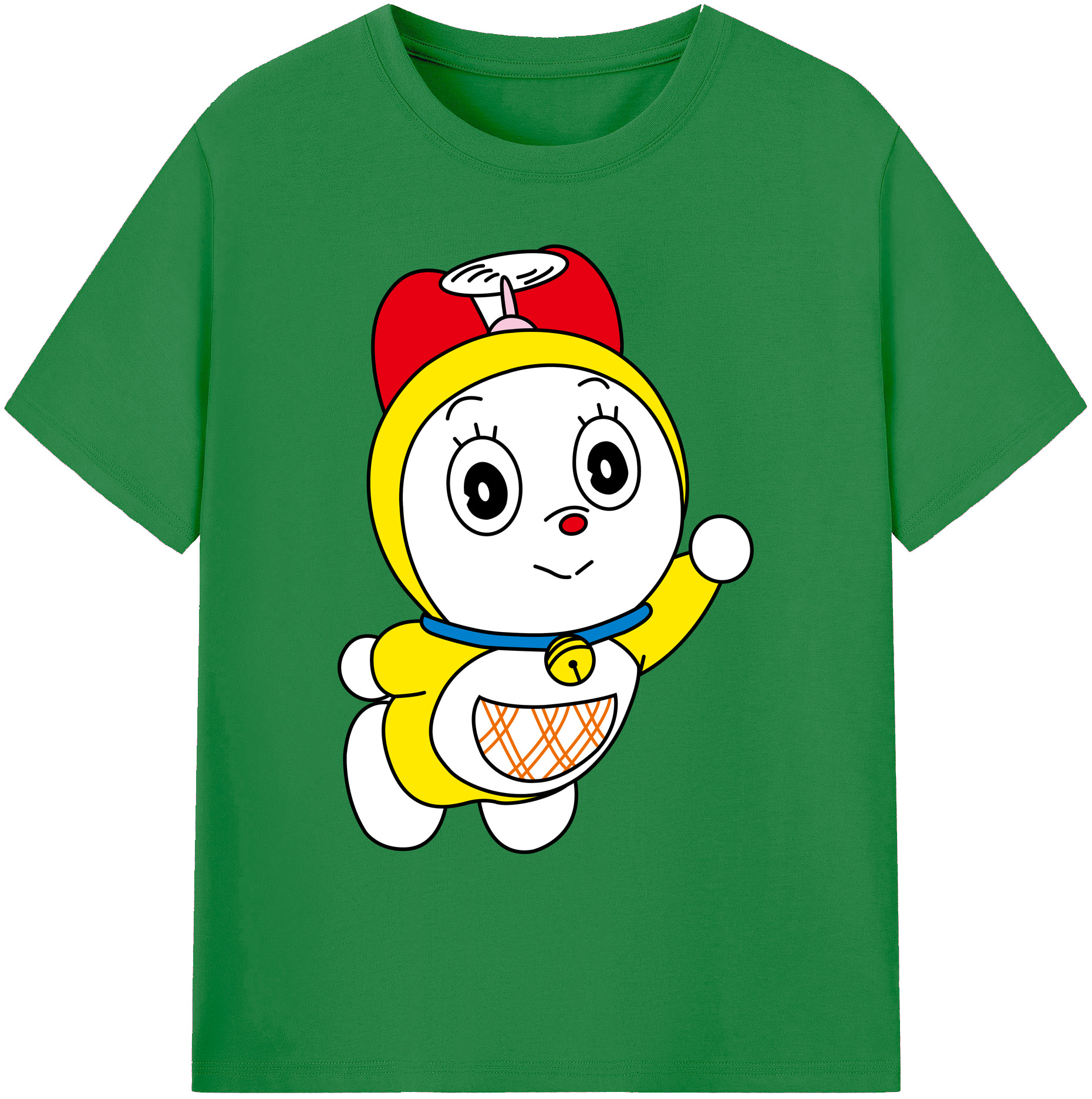 （画像用） ドラえもん ドラミ Doraemon Dorami 綿100％ メンズ半袖Tシャツ｜肌触りやわらか＆通気性