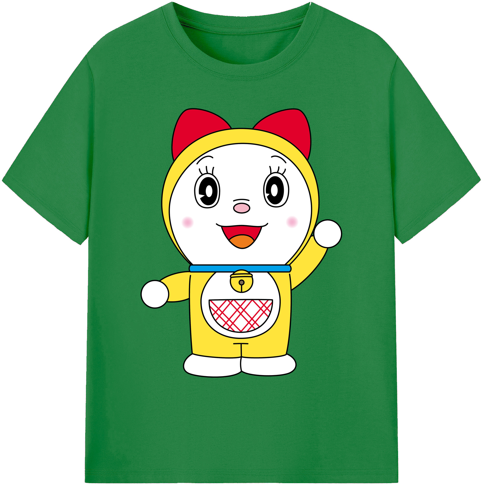 （画像用） ドラえもん ドラミ Doraemon Dorami 綿100％ メンズ半袖Tシャツ｜肌触りやわらか＆通気性