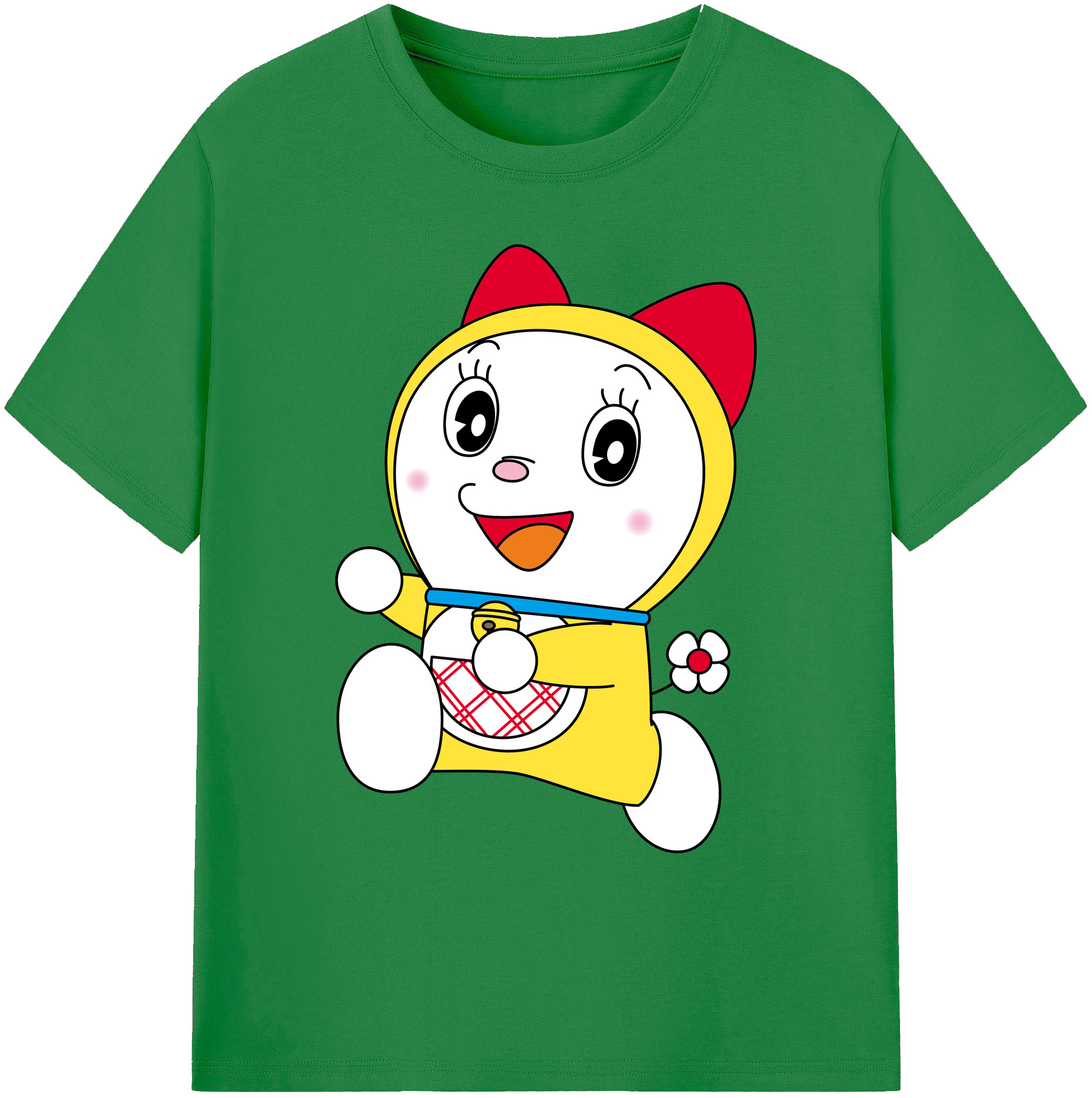 （画像用） ドラえもん ドラミ Doraemon Dorami 綿100％ メンズ半袖Tシャツ｜肌触りやわらか＆通気性