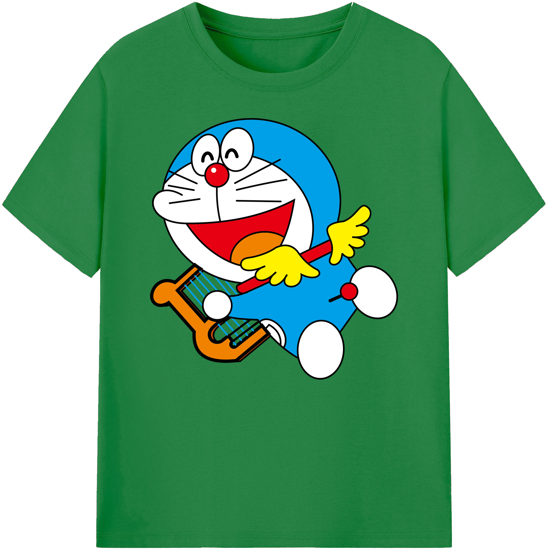 （画像用） ドラえもん Doraemon 綿100％ メンズ半袖Tシャツ｜肌触りやわらか＆通気性