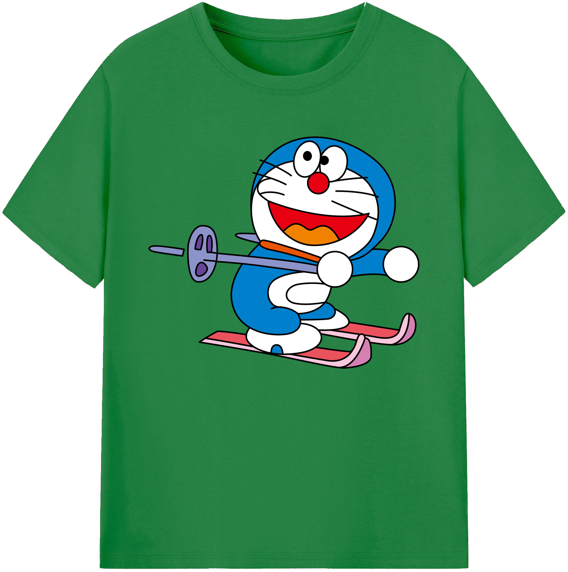（画像用） ドラえもん Doraemon 綿100％ メンズ半袖Tシャツ｜肌触りやわらか＆通気性