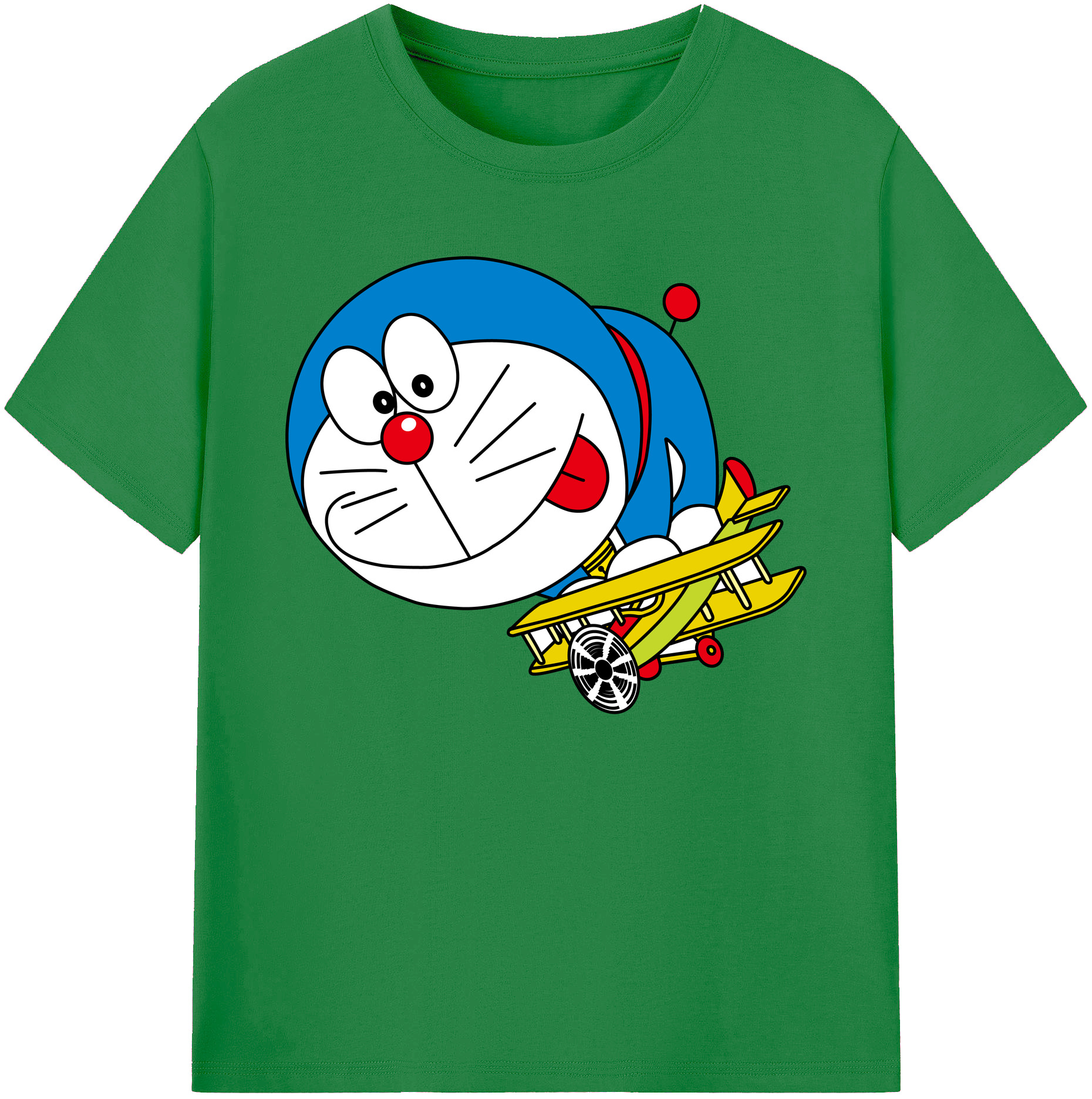 （画像用） ドラえもん Doraemon 綿100％ メンズ半袖Tシャツ｜肌触りやわらか＆通気性