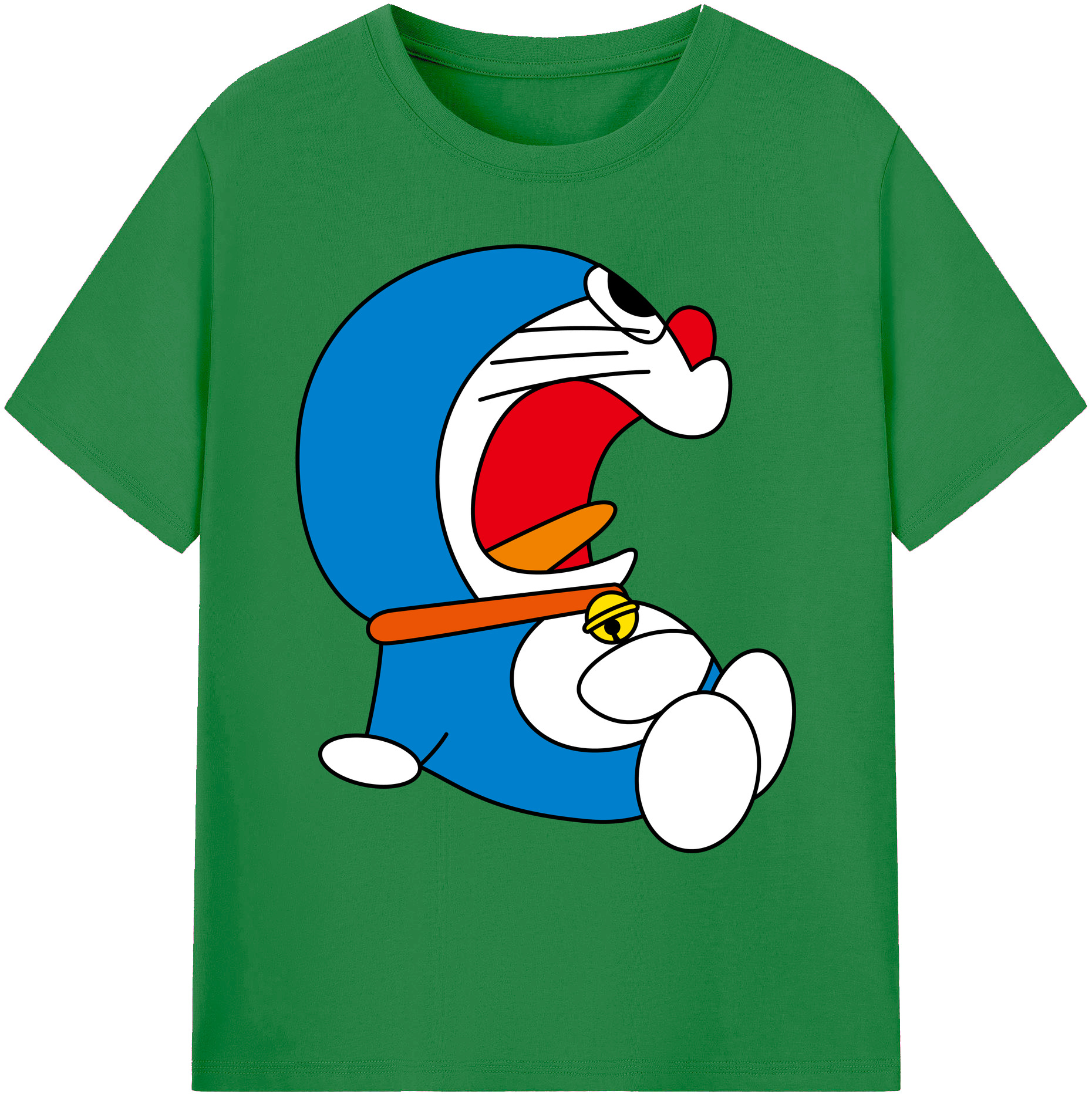 （画像用） ドラえもん Doraemon 綿100％ メンズ半袖Tシャツ｜肌触りやわらか＆通気性