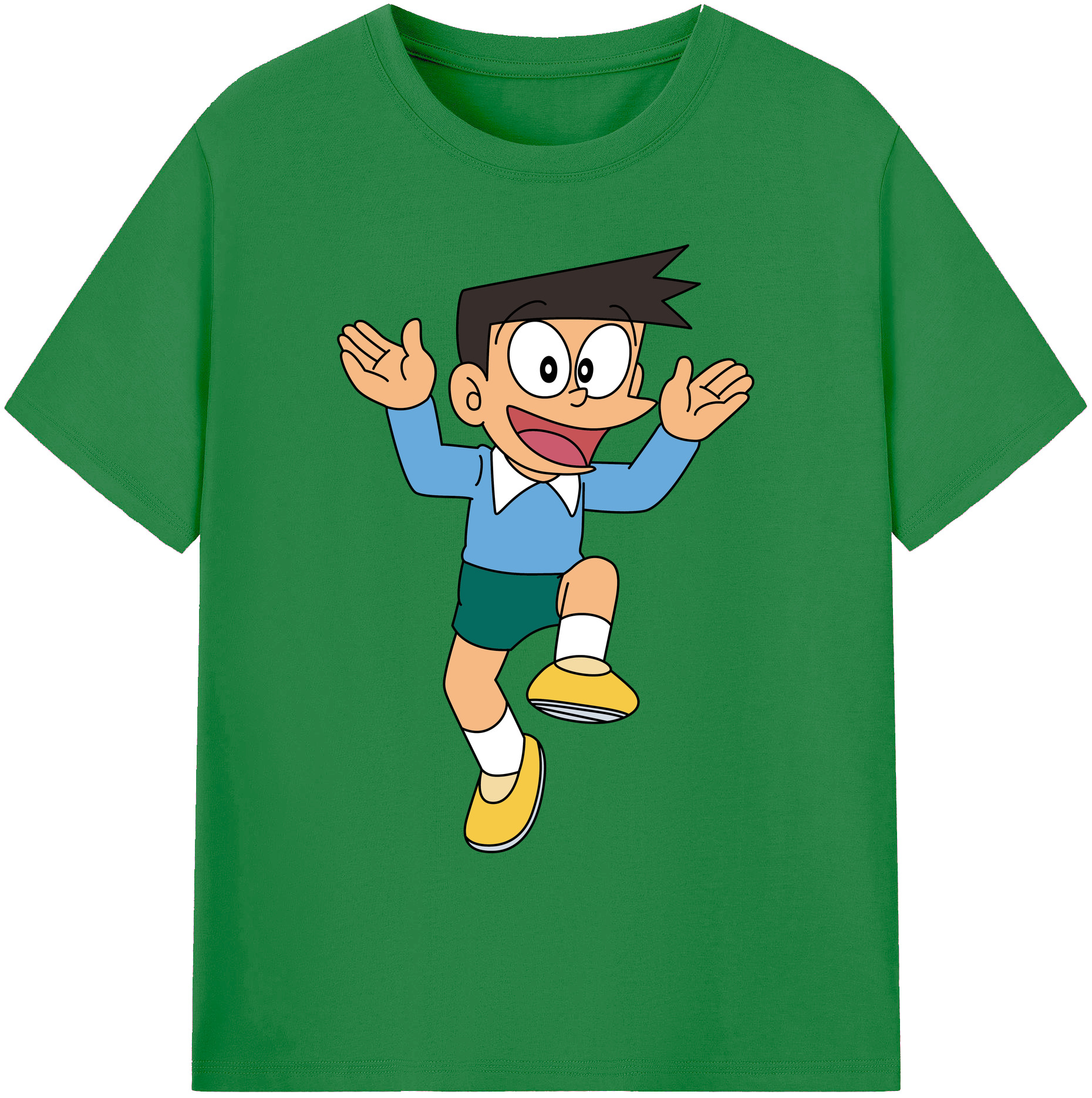 （画像用） ドラえもん 骨川 スネ夫 Doraemon Honekawa Suneo 綿100％ メンズ半袖Tシャツ｜肌触りやわらか＆通気性