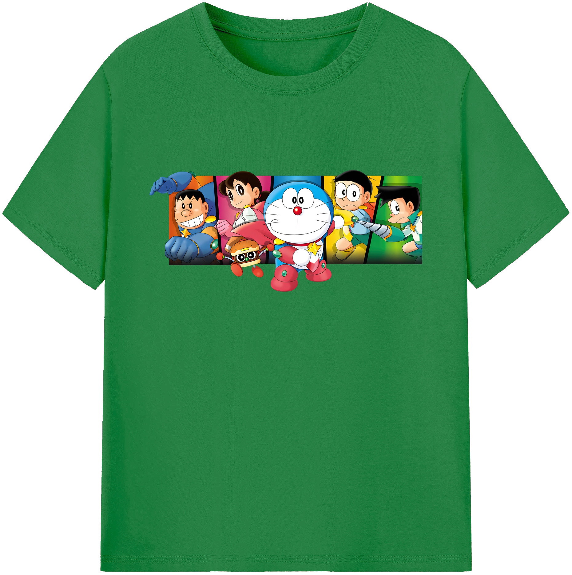 （画像用） ドラえもん Doraemon 綿100％ メンズ半袖Tシャツ｜肌触りやわらか＆通気性