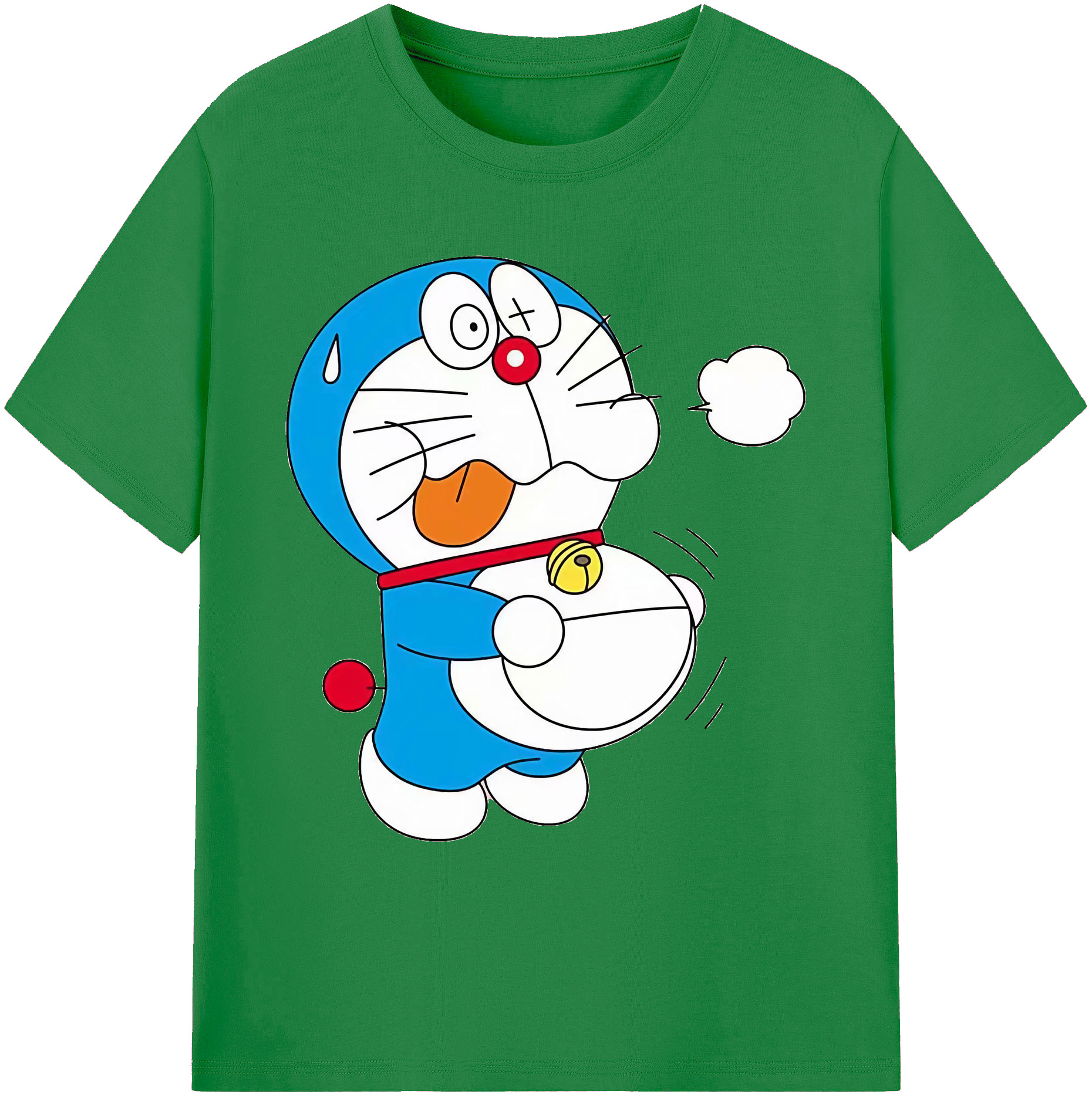 （画像用） ドラえもん Doraemon 綿100％ メンズ半袖Tシャツ｜肌触りやわらか＆通気性