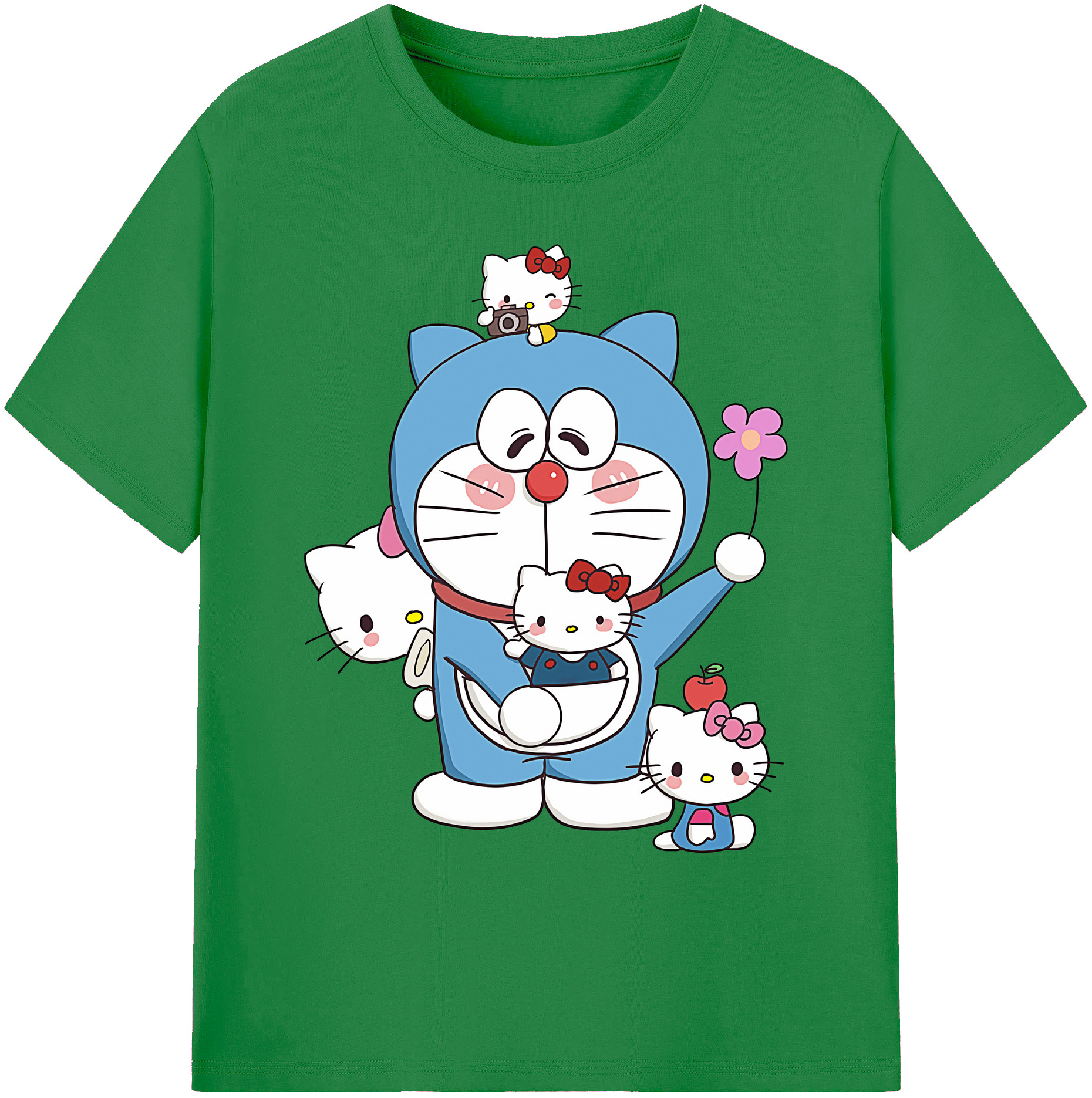 （画像用） ドラえもん Doraemon 綿100％ メンズ半袖Tシャツ｜肌触りやわらか＆通気性