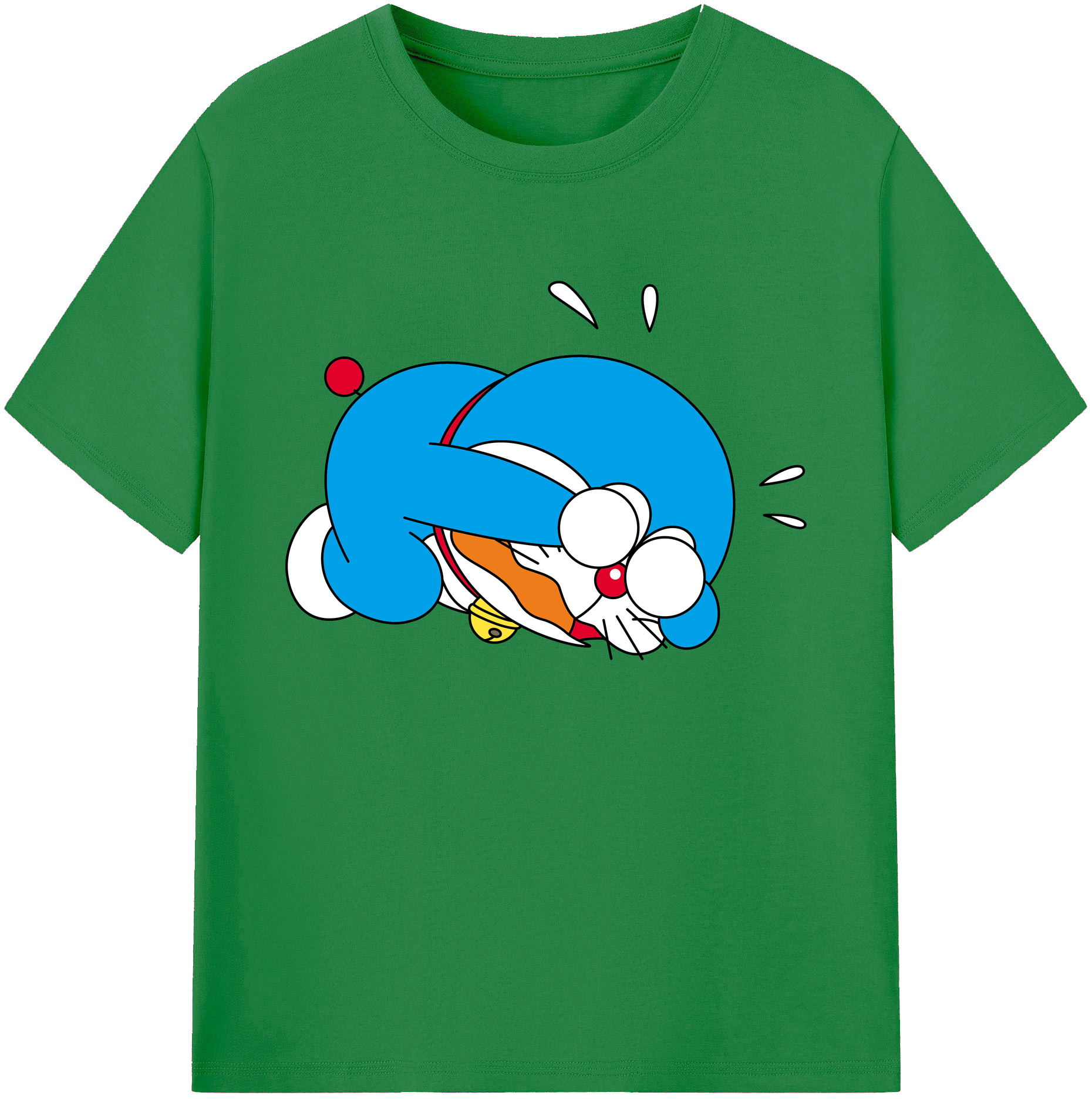 （画像用） ドラえもん Doraemon 綿100％ メンズ半袖Tシャツ｜肌触りやわらか＆通気性