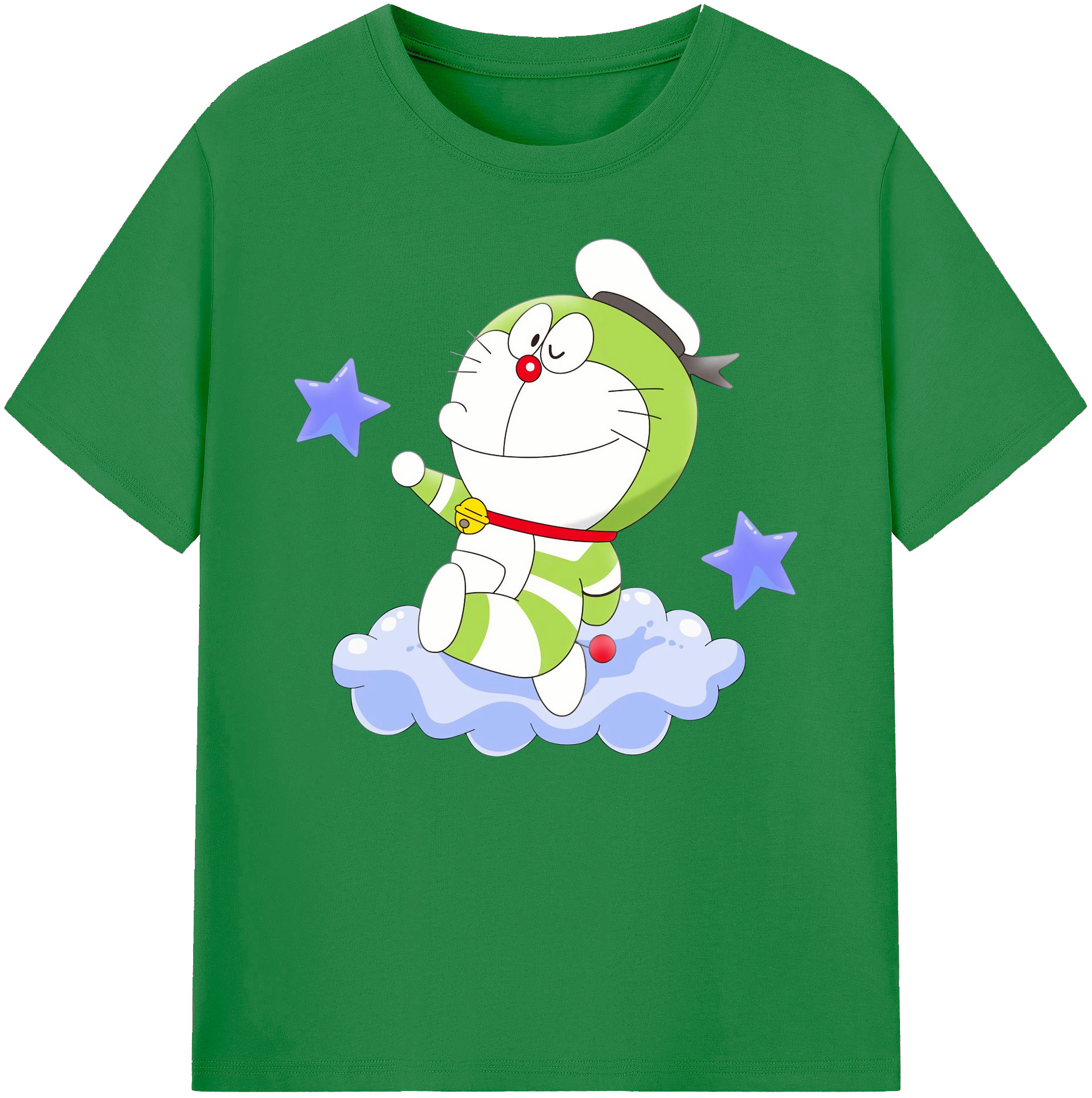 （画像用） ドラえもん Doraemon 綿100％ メンズ半袖Tシャツ｜肌触りやわらか＆通気性
