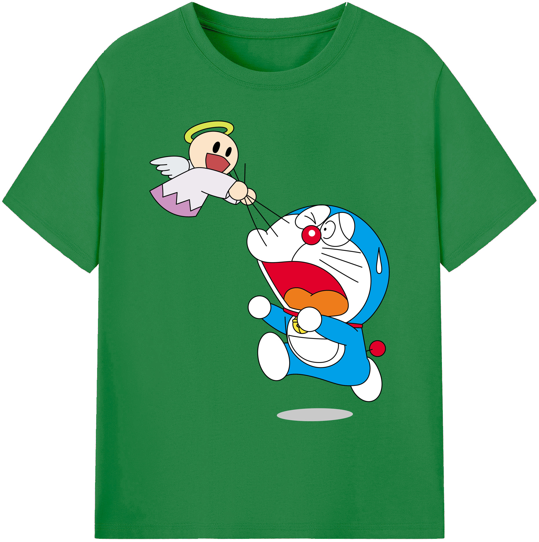 （画像用） ドラえもん Doraemon 綿100％ メンズ半袖Tシャツ｜肌触りやわらか＆通気性