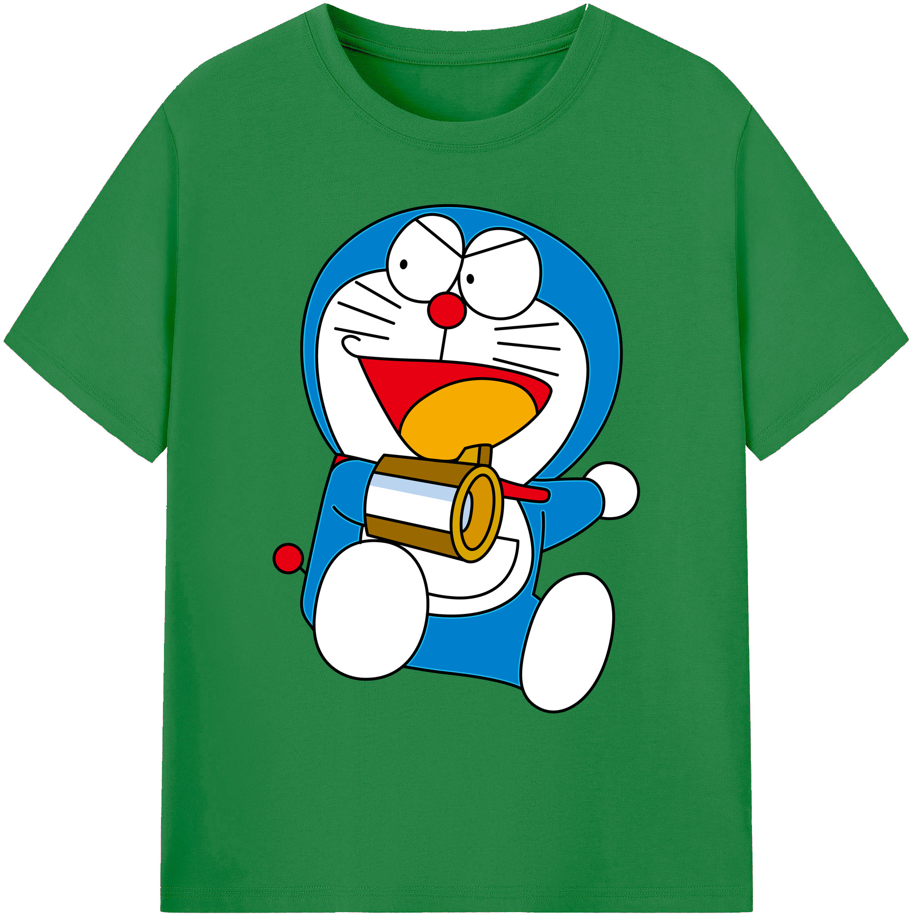 （画像用） ドラえもん Doraemon 綿100％ メンズ半袖Tシャツ｜肌触りやわらか＆通気性