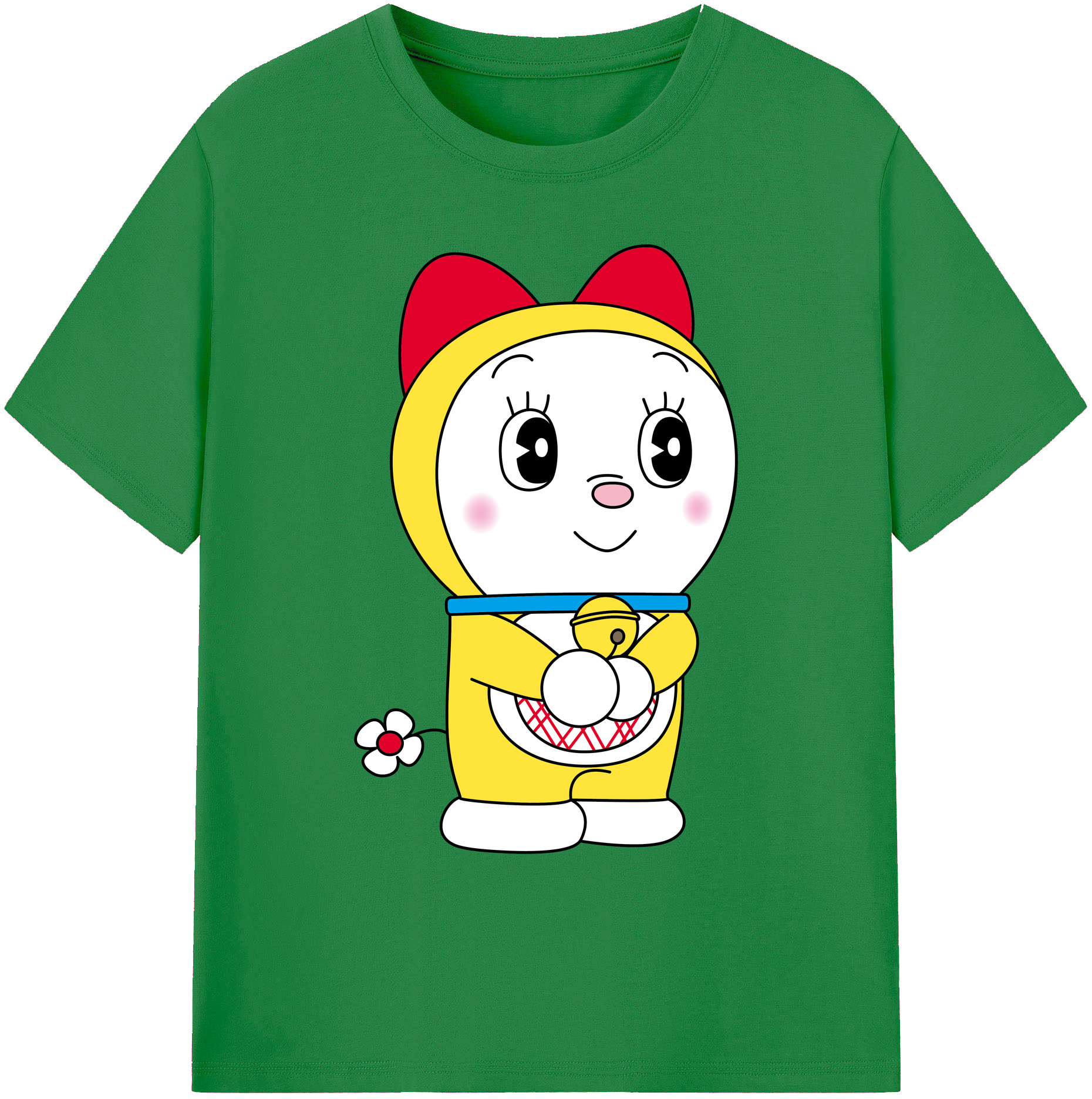 （画像用） ドラえもん ドラミ Doraemon Dorami 綿100％ メンズ半袖Tシャツ｜肌触りやわらか＆通気性