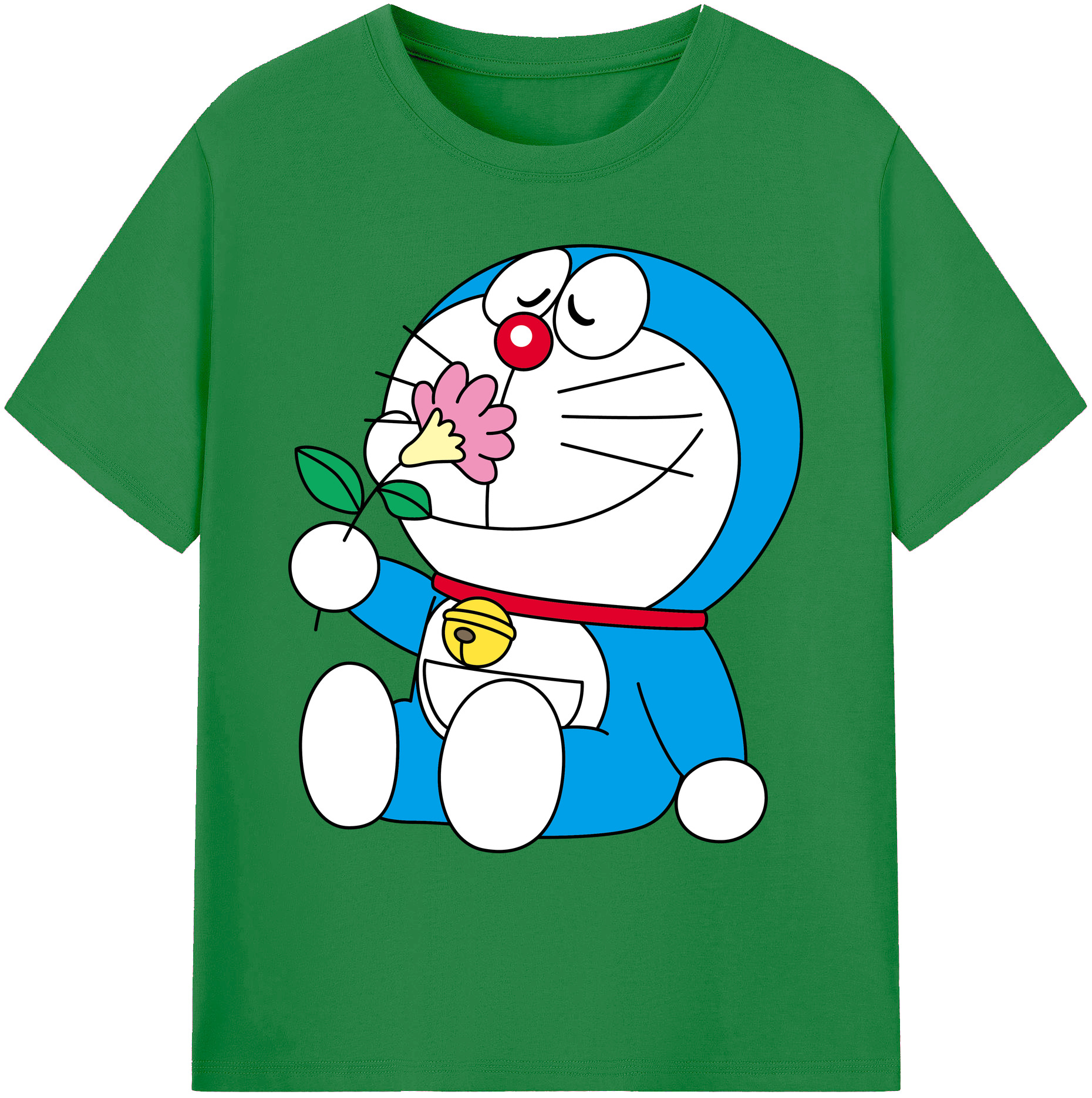 （画像用） ドラえもん Doraemon 綿100％ メンズ半袖Tシャツ｜肌触りやわらか＆通気性
