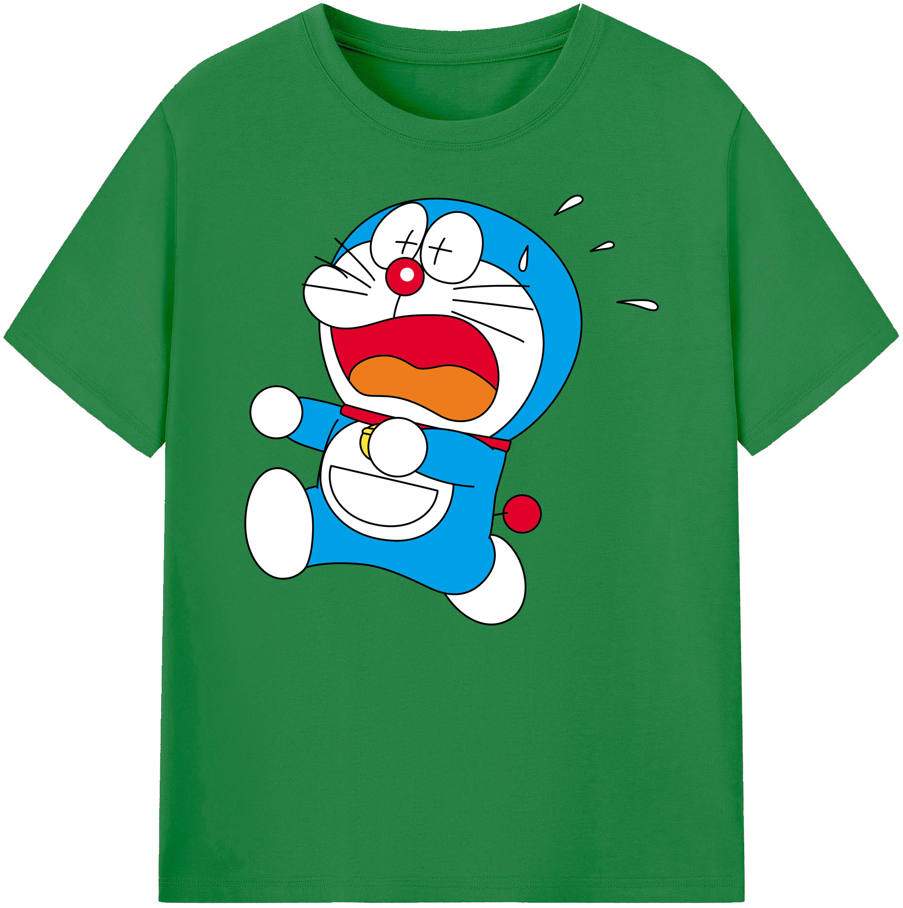 （画像用） ドラえもん Doraemon 綿100％ メンズ半袖Tシャツ｜肌触りやわらか＆通気性