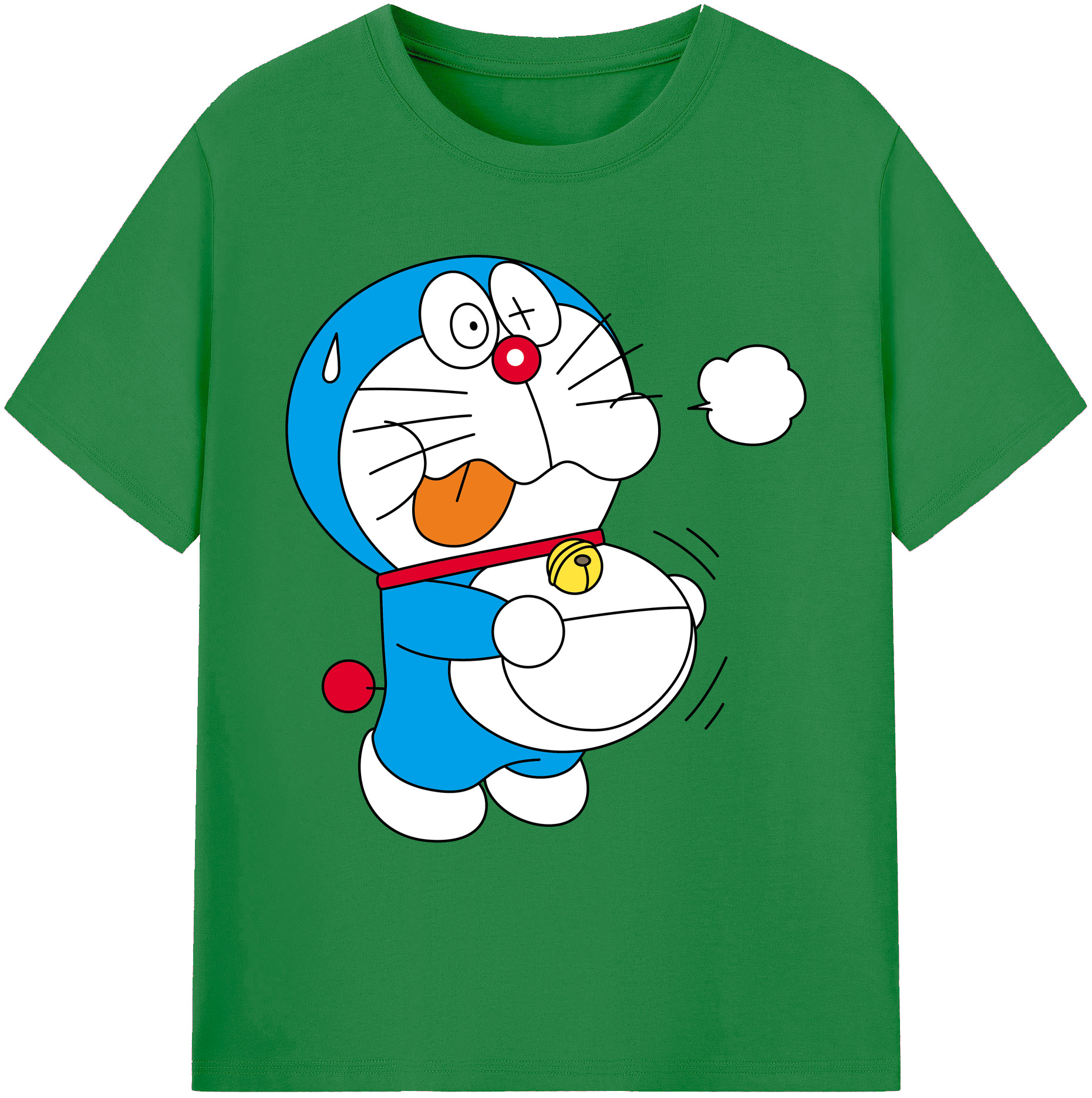 （画像用） ドラえもん Doraemon 綿100％ メンズ半袖Tシャツ｜肌触りやわらか＆通気性