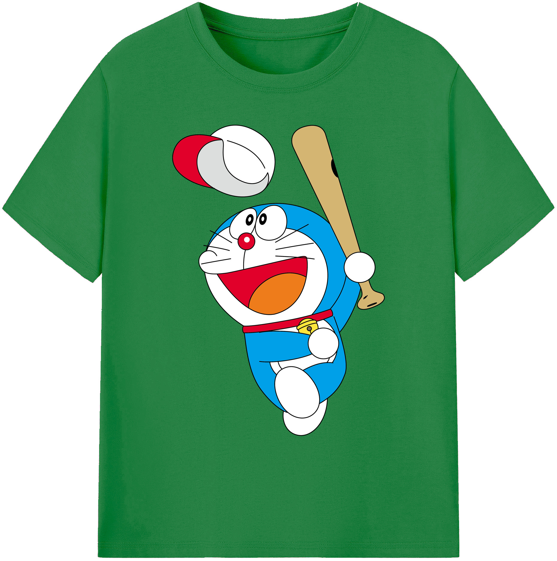 （画像用） ドラえもん Doraemon 綿100％ メンズ半袖Tシャツ｜肌触りやわらか＆通気性