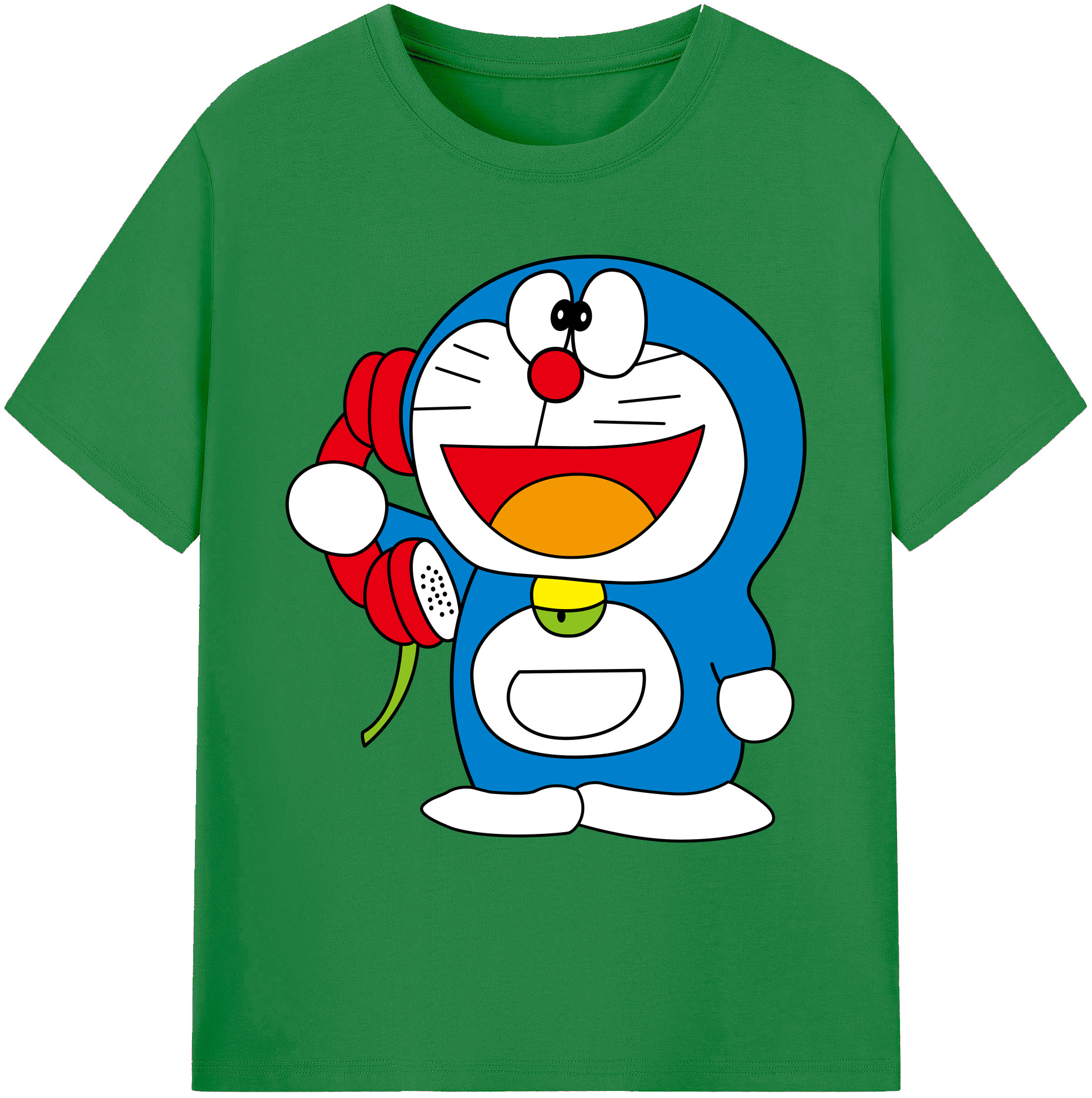 （画像用） ドラえもん Doraemon 綿100％ メンズ半袖Tシャツ｜肌触りやわらか＆通気性