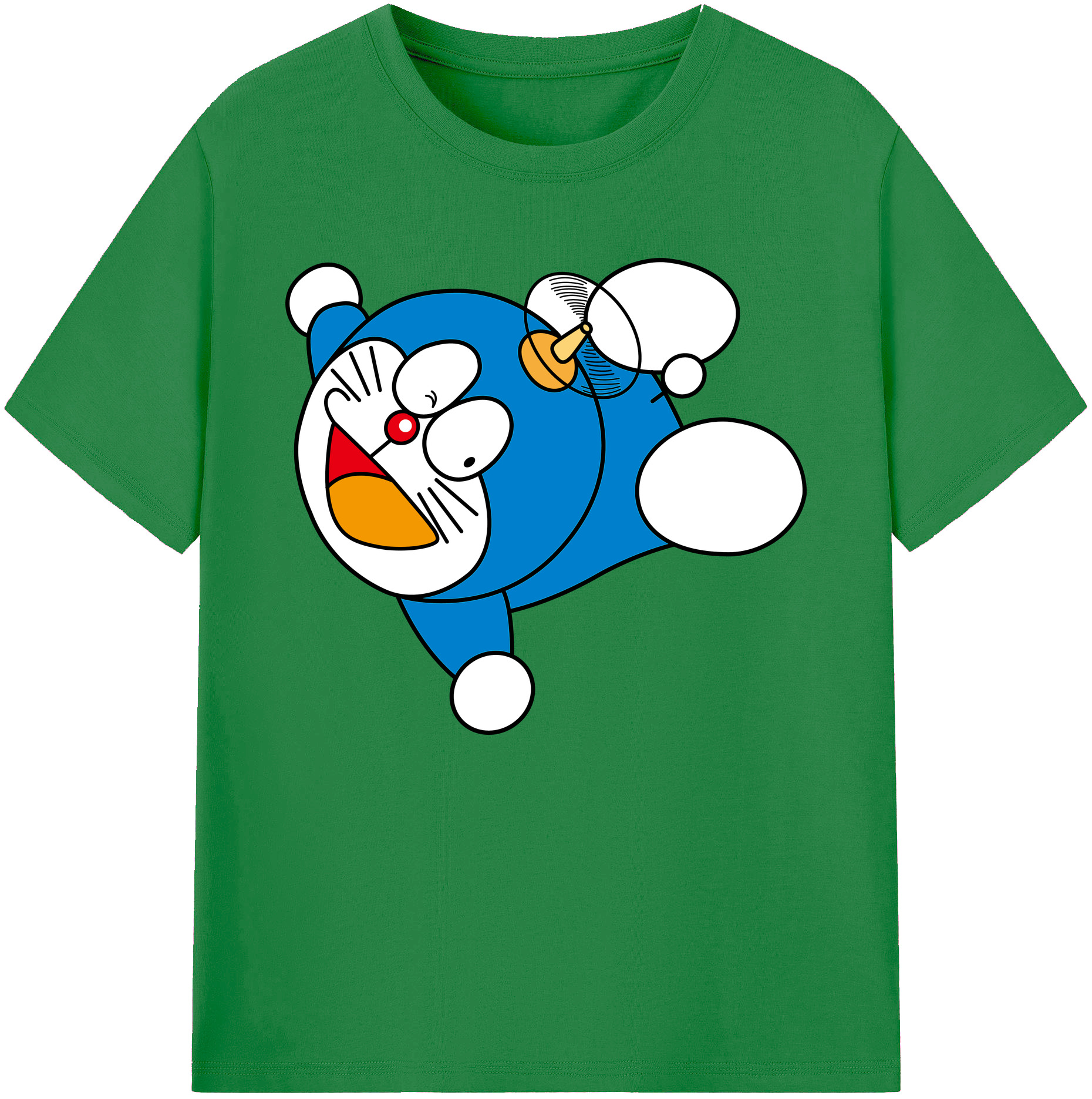 （画像用） ドラえもん Doraemon 綿100％ メンズ半袖Tシャツ｜肌触りやわらか＆通気性