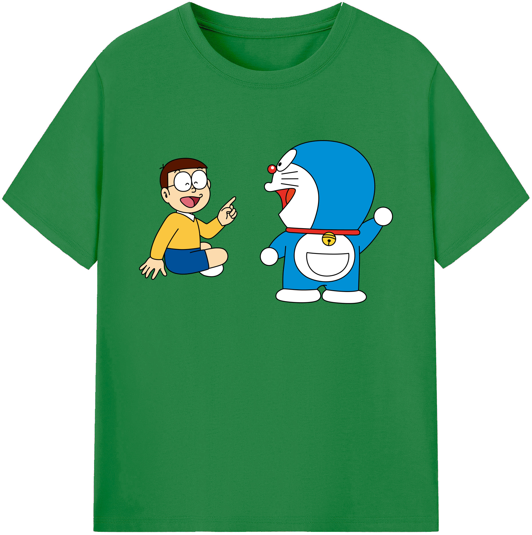 （画像用） ドラえもん Doraemon 綿100％ メンズ半袖Tシャツ｜肌触りやわらか＆通気性