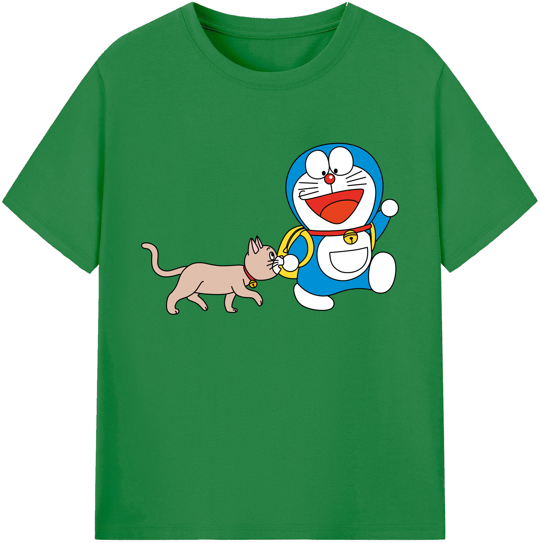 （画像用） ドラえもん Doraemon 綿100％ メンズ半袖Tシャツ｜肌触りやわらか＆通気性