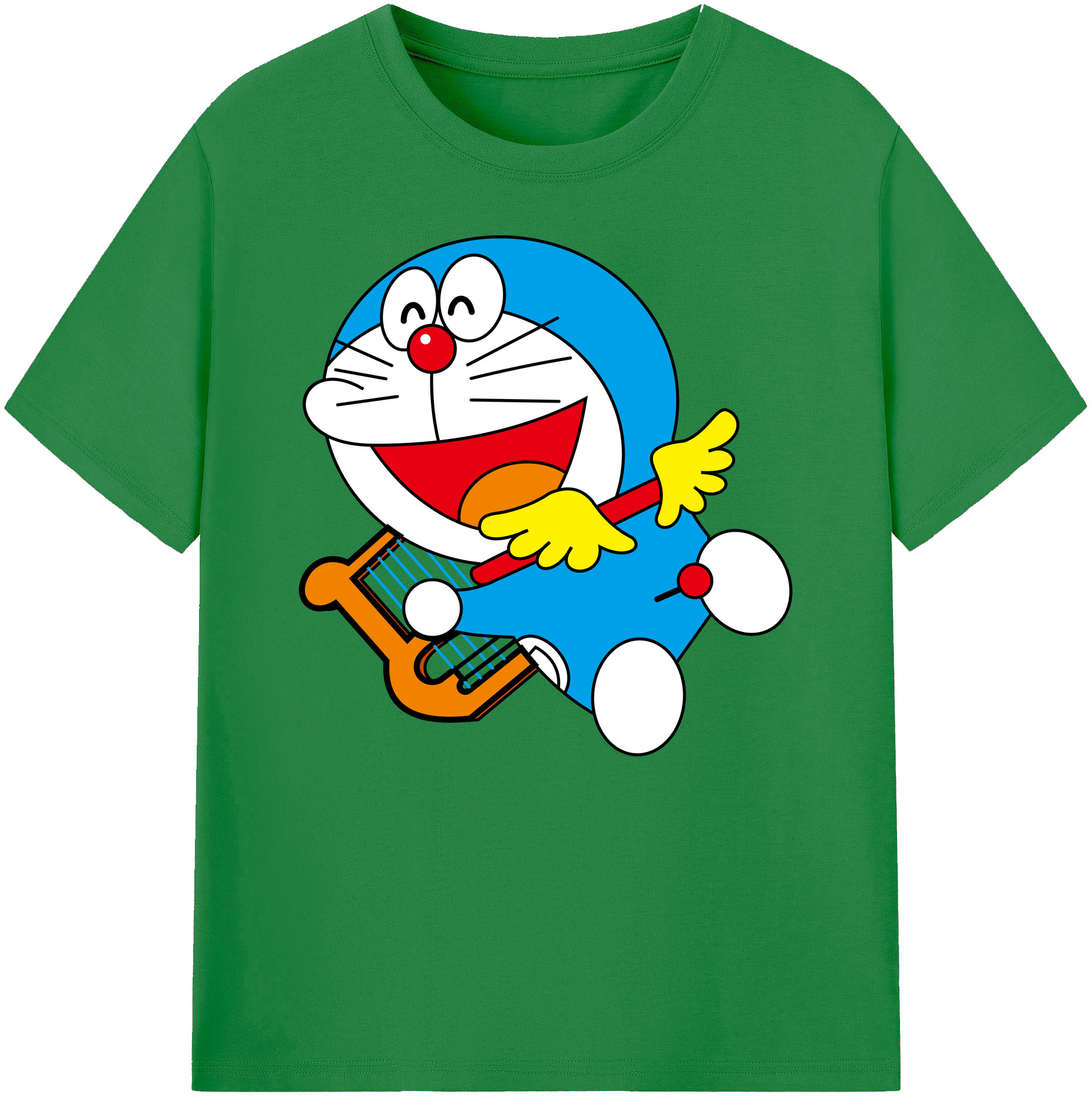 （画像用） ドラえもん Doraemon 綿100％ メンズ半袖Tシャツ｜肌触りやわらか＆通気性