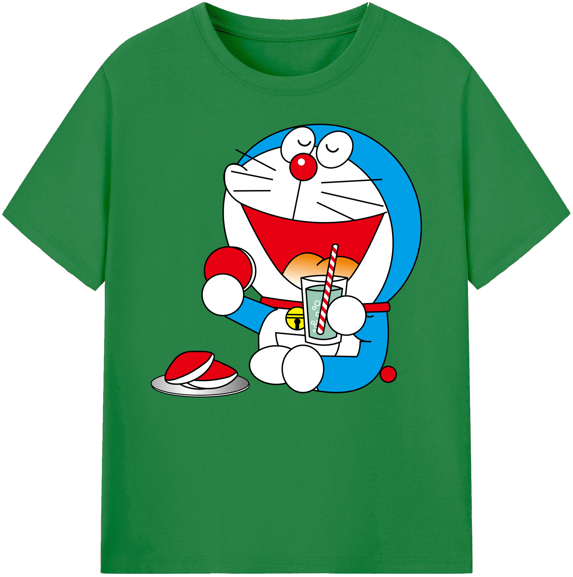 （画像用） ドラえもん Doraemon 綿100％ メンズ半袖Tシャツ｜肌触りやわらか＆通気性