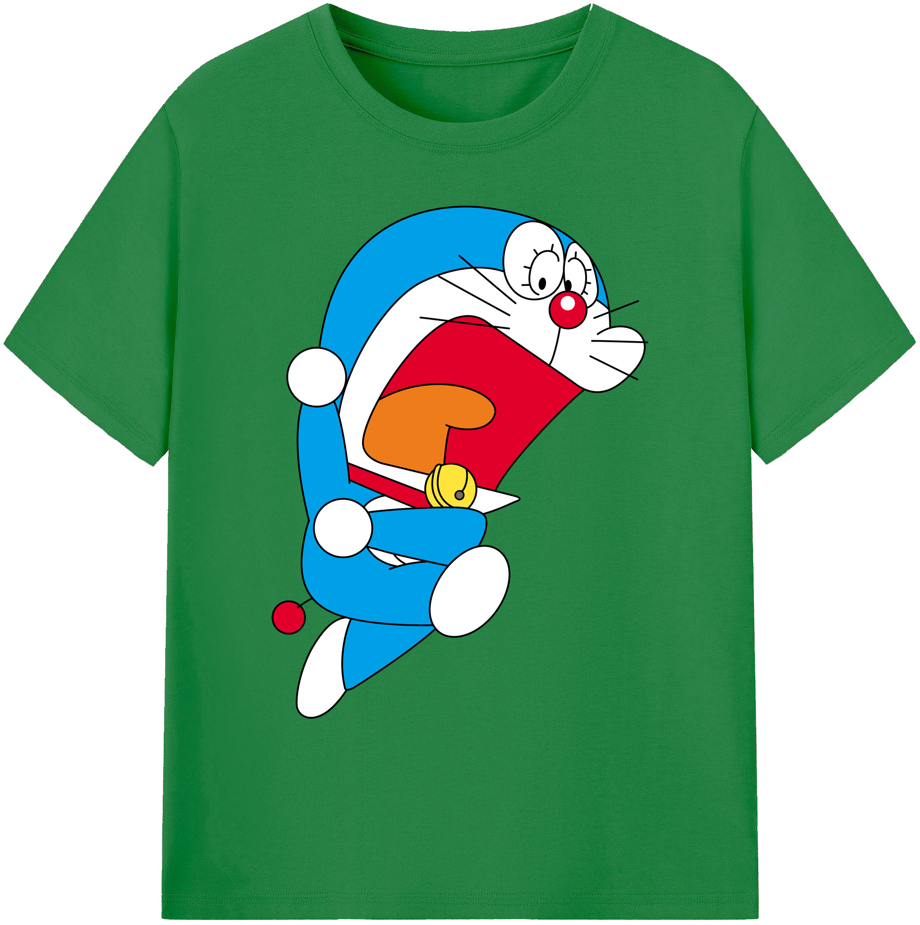 （画像用） ドラえもん Doraemon 綿100％ メンズ半袖Tシャツ｜肌触りやわらか＆通気性