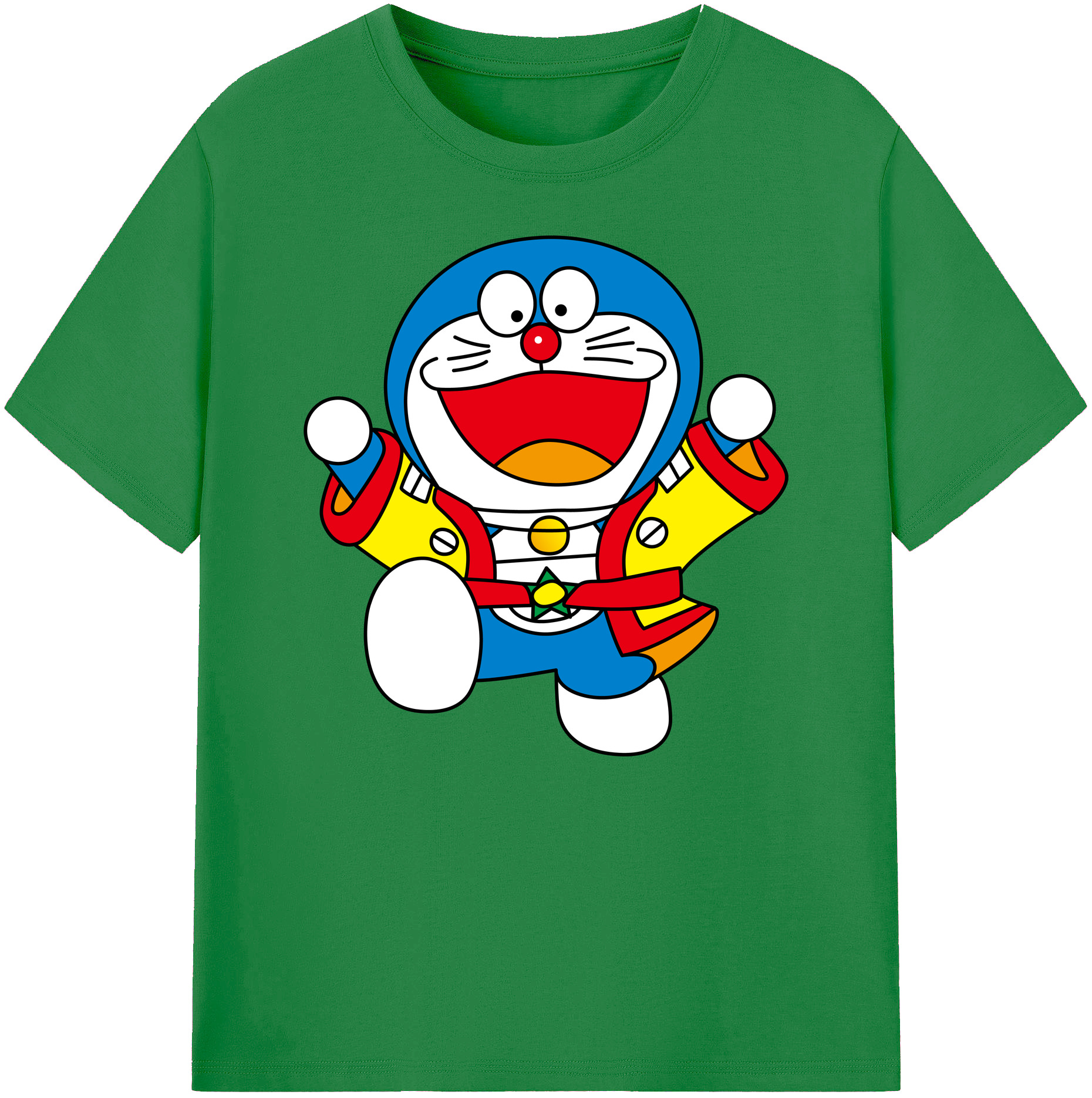 （画像用） ドラえもん Doraemon 綿100％ メンズ半袖Tシャツ｜肌触りやわらか＆通気性