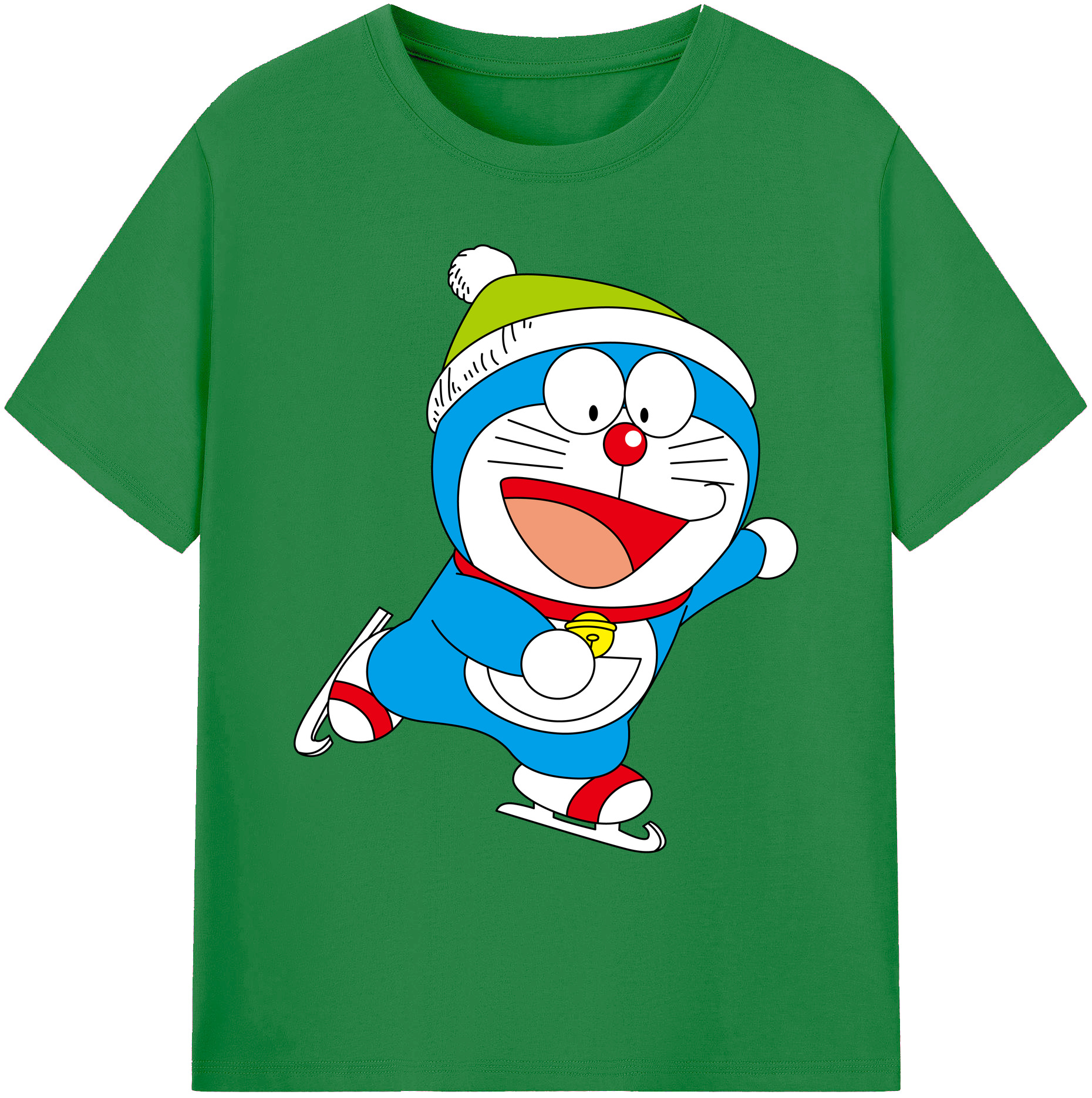 （画像用） ドラえもん Doraemon 綿100％ メンズ半袖Tシャツ｜肌触りやわらか＆通気性