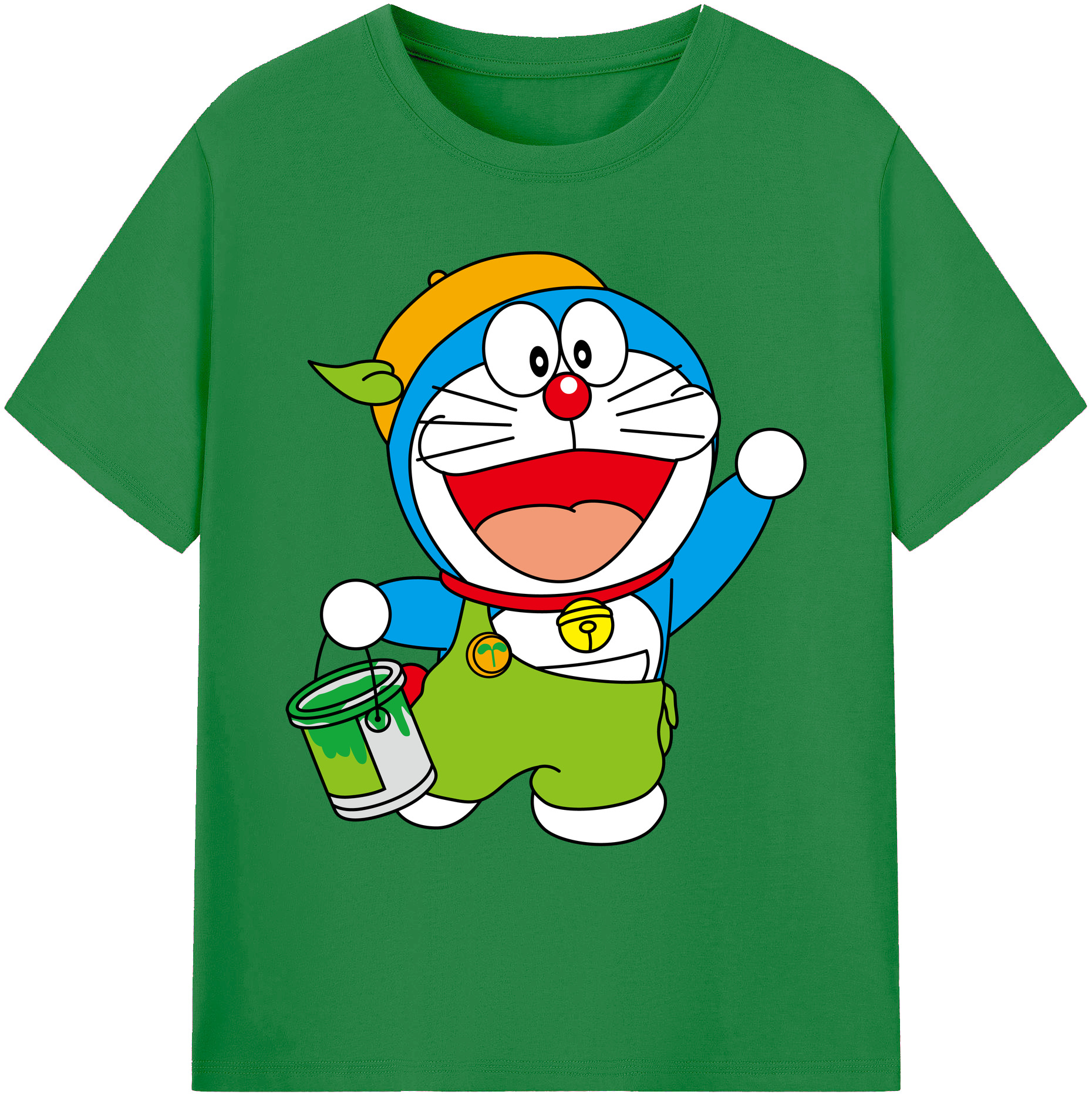 （画像用） ドラえもん Doraemon 綿100％ メンズ半袖Tシャツ｜肌触りやわらか＆通気性