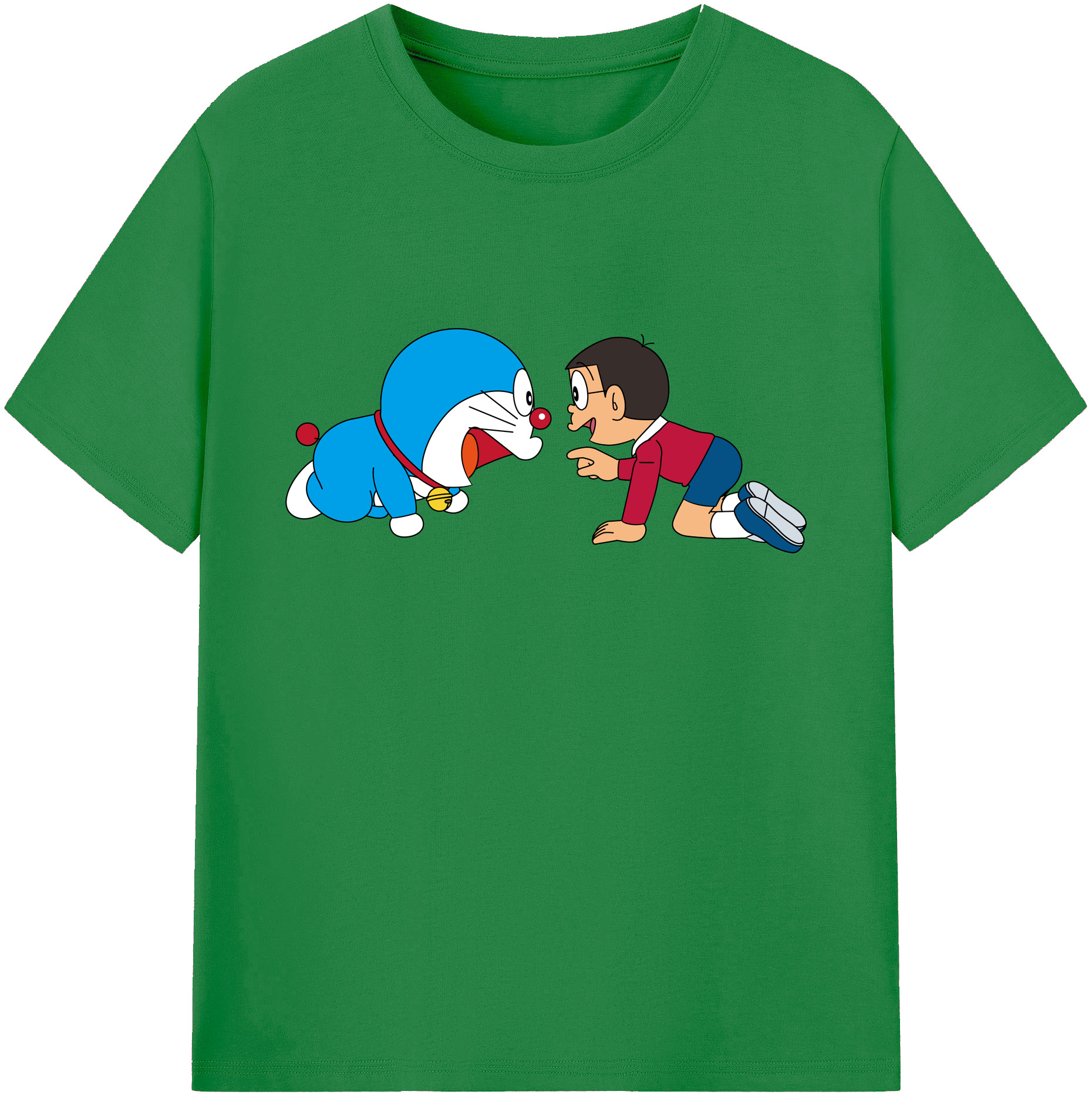 （画像用） ドラえもん 野比 のび太 Doraemon Nobita Nobi 綿100％ メンズ半袖Tシャツ｜肌触りやわらか＆通気性