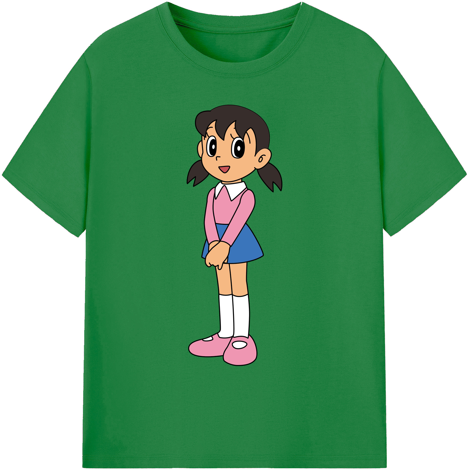 （画像用） ドラえもん みなもと しずか Doraemon Shizuka Minamoto 綿100％ メンズ半袖Tシャツ｜肌触りやわらか＆通気性