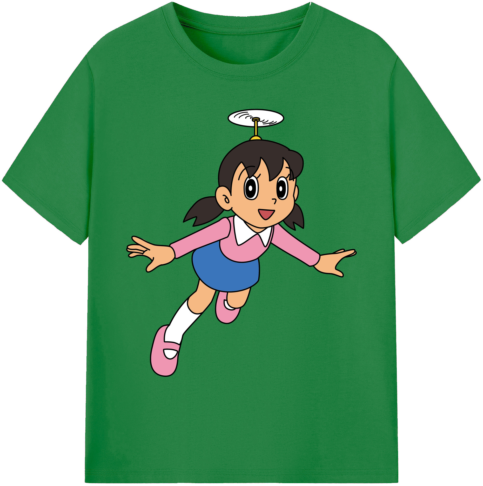 （画像用） ドラえもん みなもと しずか Doraemon Shizuka Minamoto 綿100％ メンズ半袖Tシャツ｜肌触りやわらか＆通気性