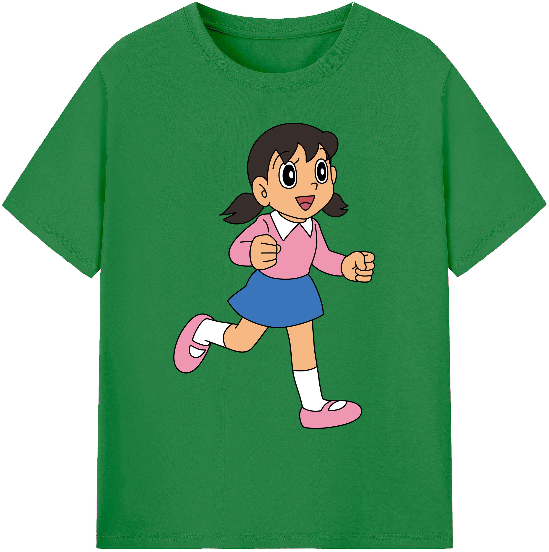 （画像用） ドラえもん みなもと しずか Doraemon Shizuka Minamoto 綿100％ メンズ半袖Tシャツ｜肌触りやわらか＆通気性