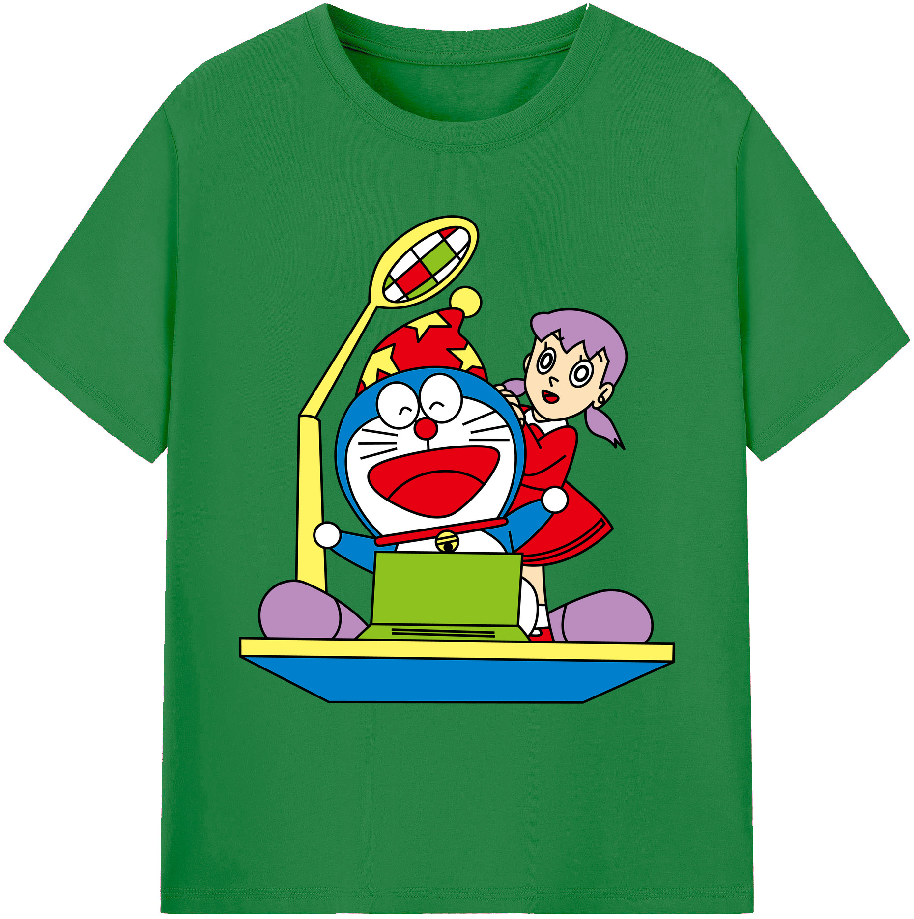 （画像用） ドラえもん みなもと しずか Doraemon Shizuka Minamoto 綿100％ メンズ半袖Tシャツ｜肌触りやわらか＆通気性