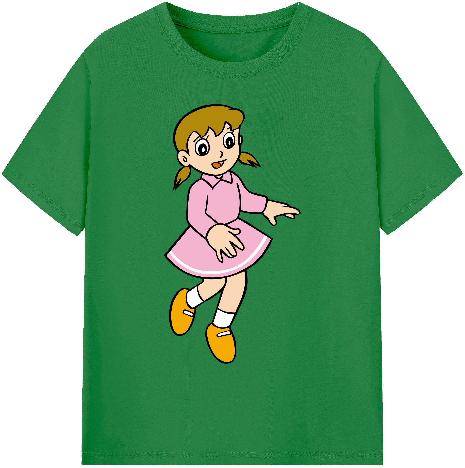 （画像用） ドラえもん みなもと しずか Doraemon Shizuka Minamoto 綿100％ メンズ半袖Tシャツ｜肌触りやわらか＆通気性