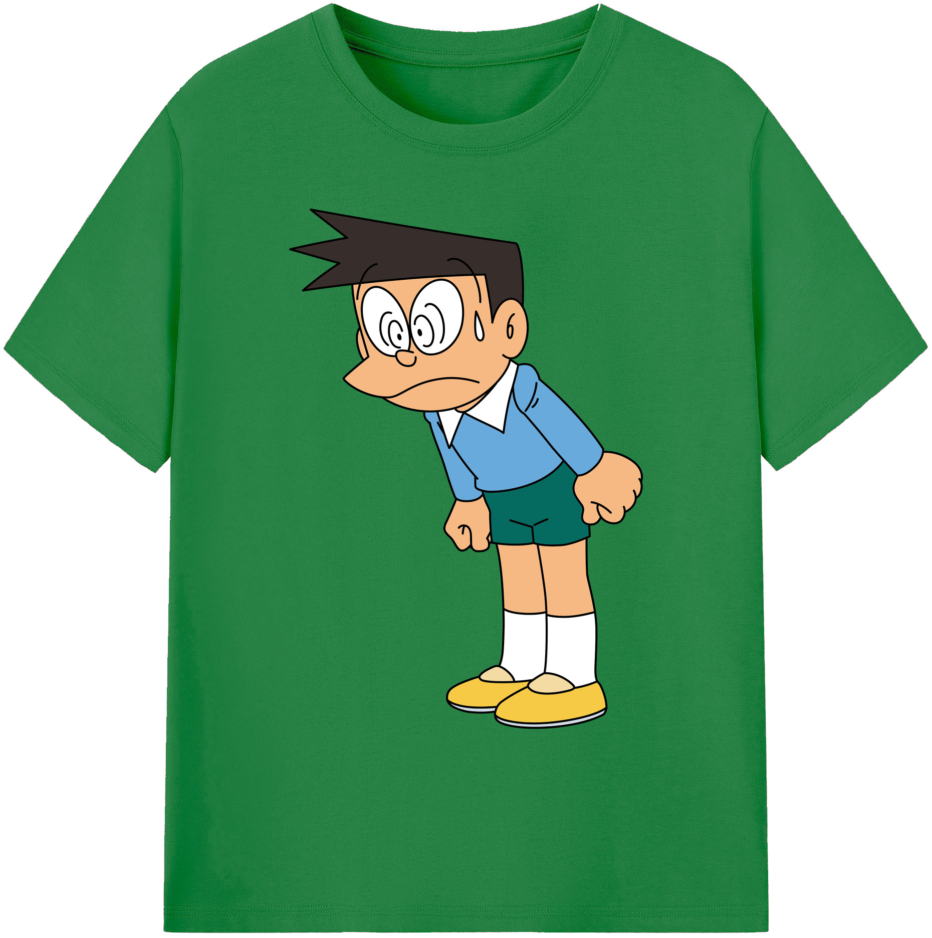 （画像用） ドラえもん 骨川 スネ夫 Doraemon Honekawa Suneo 綿100％ メンズ半袖Tシャツ｜肌触りやわらか＆通気性