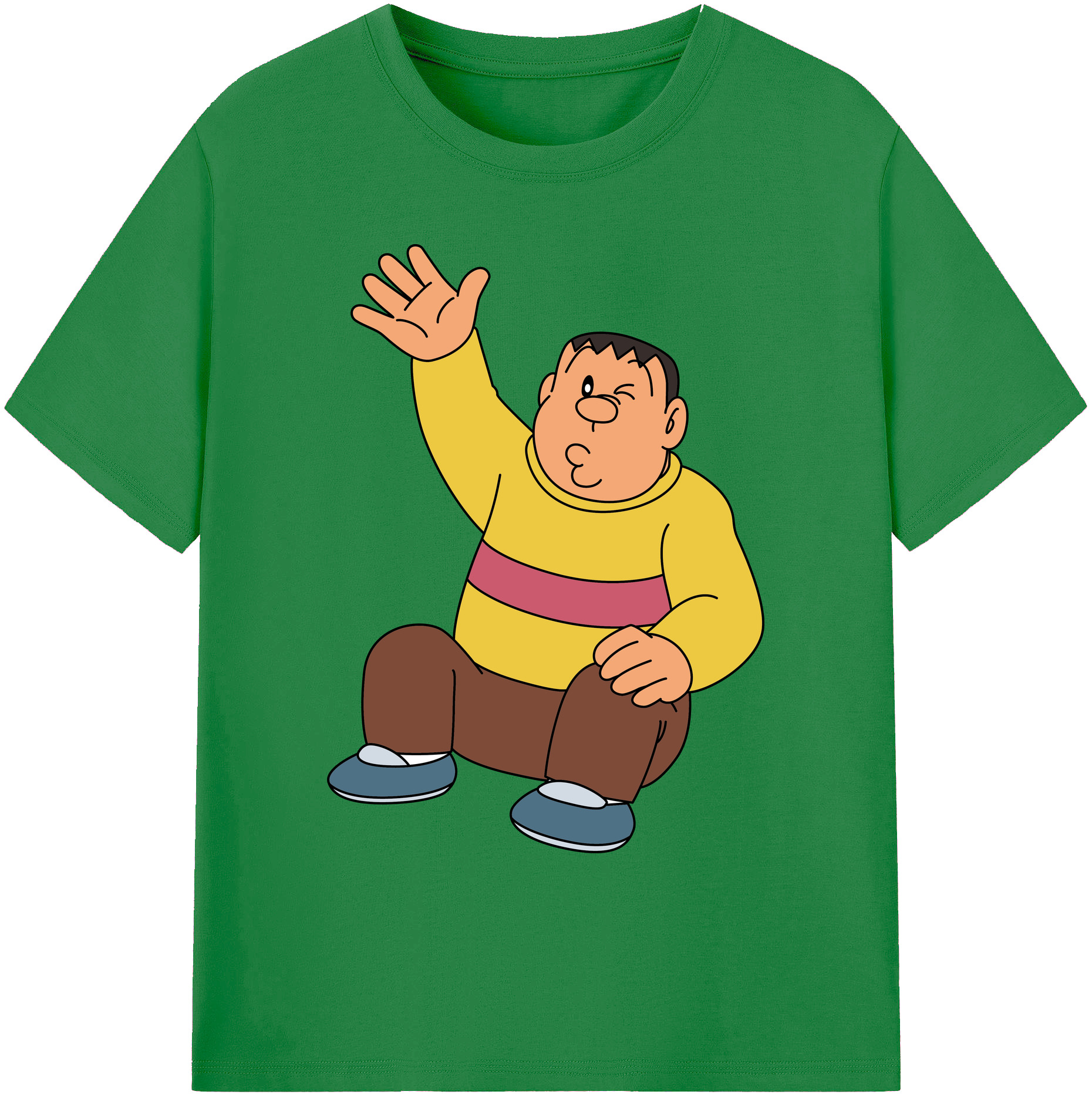 （画像用） ドラえもん 剛田武 Doraemon Gouta Takeshi 綿100％ メンズ半袖Tシャツ｜肌触りやわらか＆通気性