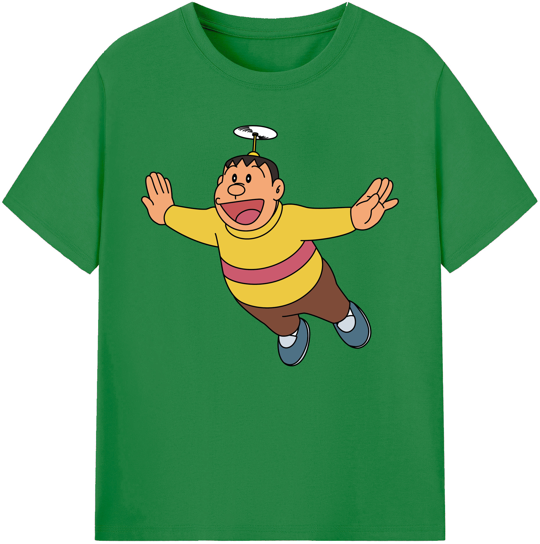 （画像用） ドラえもん 剛田武 Doraemon Gouta Takeshi 綿100％ メンズ半袖Tシャツ｜肌触りやわらか＆通気性