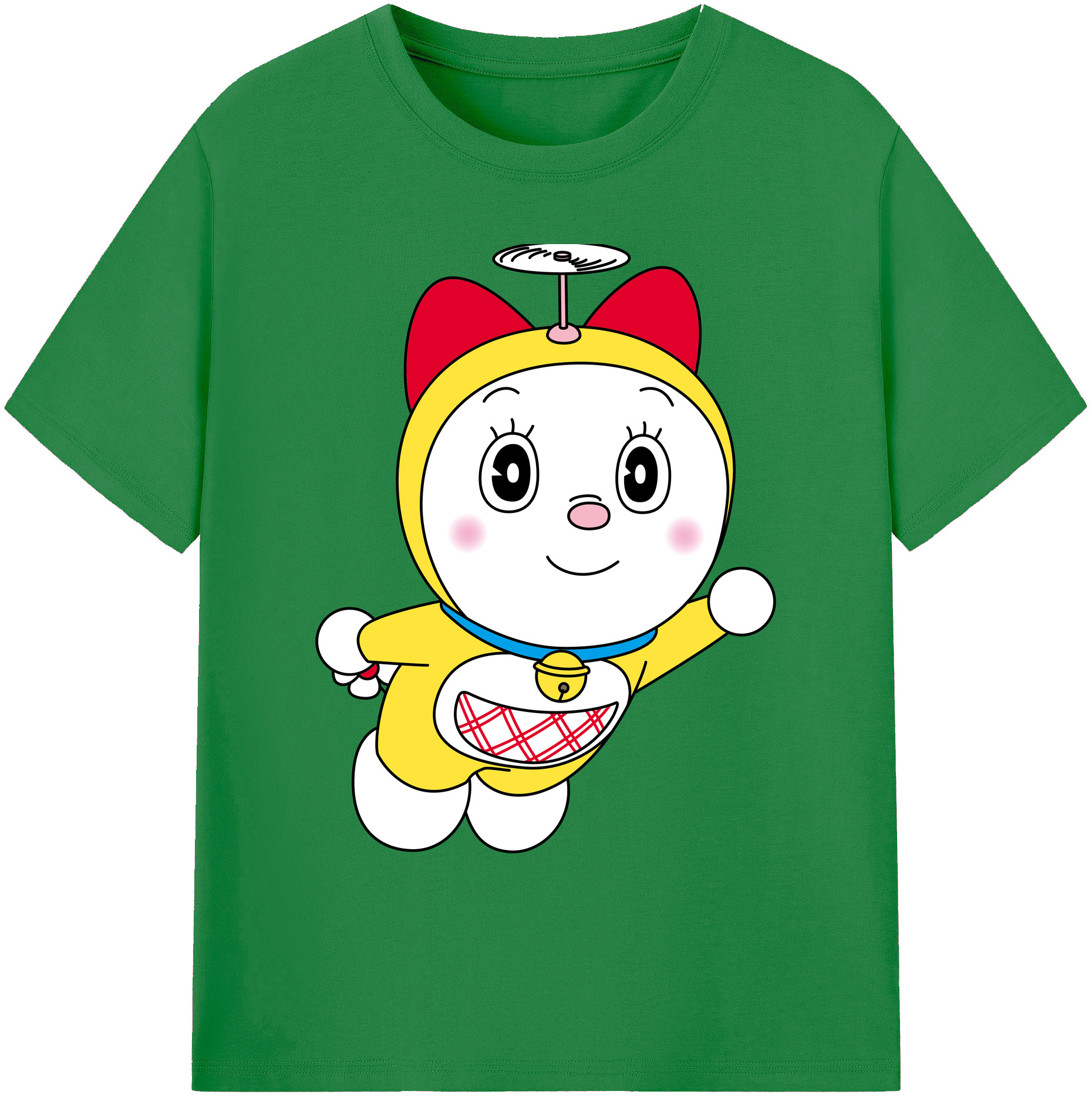 （画像用） ドラえもん ドラミ Doraemon Dorami 綿100％ メンズ半袖Tシャツ｜肌触りやわらか＆通気性